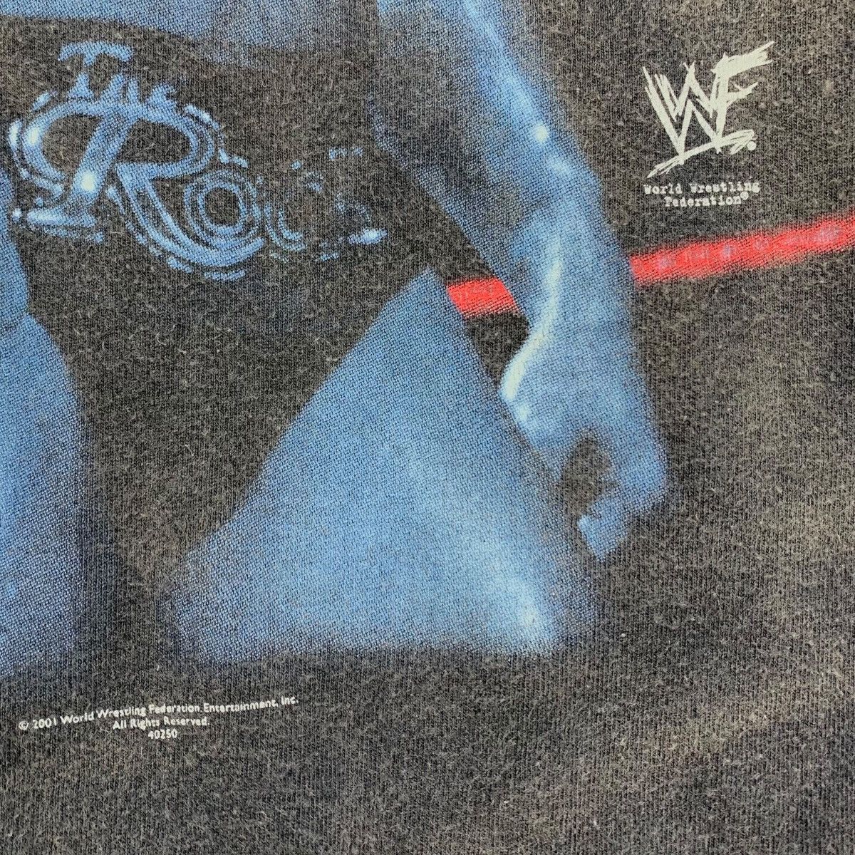 Vintage Vintage Sunfaded Y2K THE ROCK WWF Johnson Rocky TShirt Size US L / EU 52-54 / 3 - 3 Thumbnail