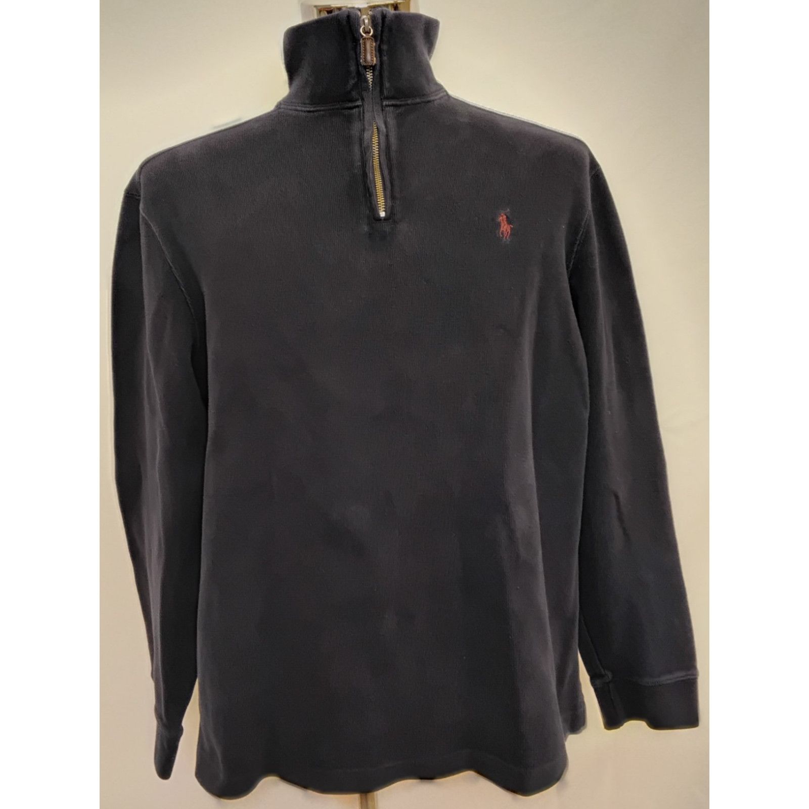 Polo Ralph Lauren Polo Ralph Lauren 1/4 Zip Sweater Men's L Navy VTG 90's Size US L / EU 52-54 / 3 - 2 Thumbnail