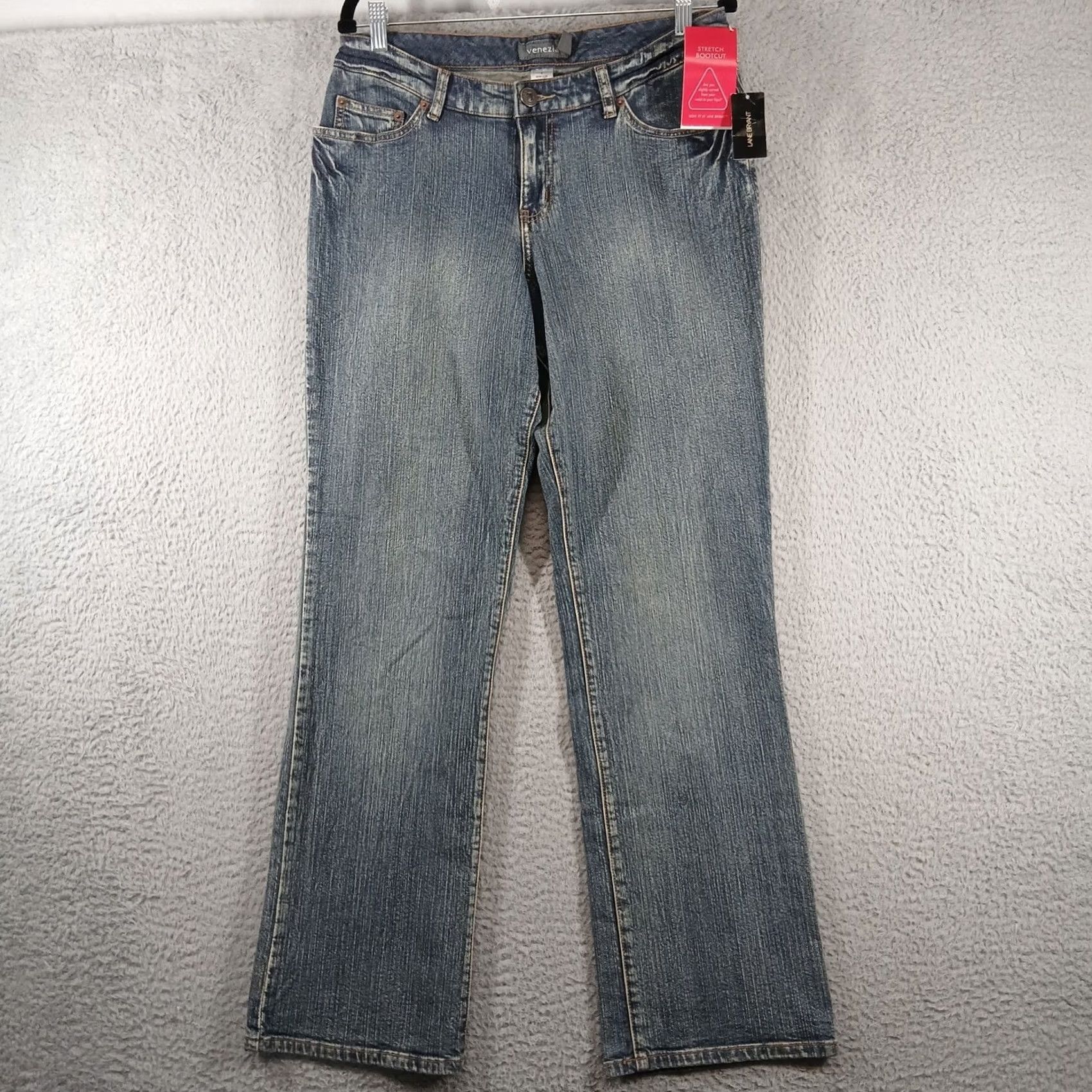 Vintage Venezia Lane Bryant Stretch Bootcut Jeans Right Fit Size 1 Average NWT Womens Jeans 14W 31in Blue Size 36" / US 14 / IT 50 - 2 Thumbnail