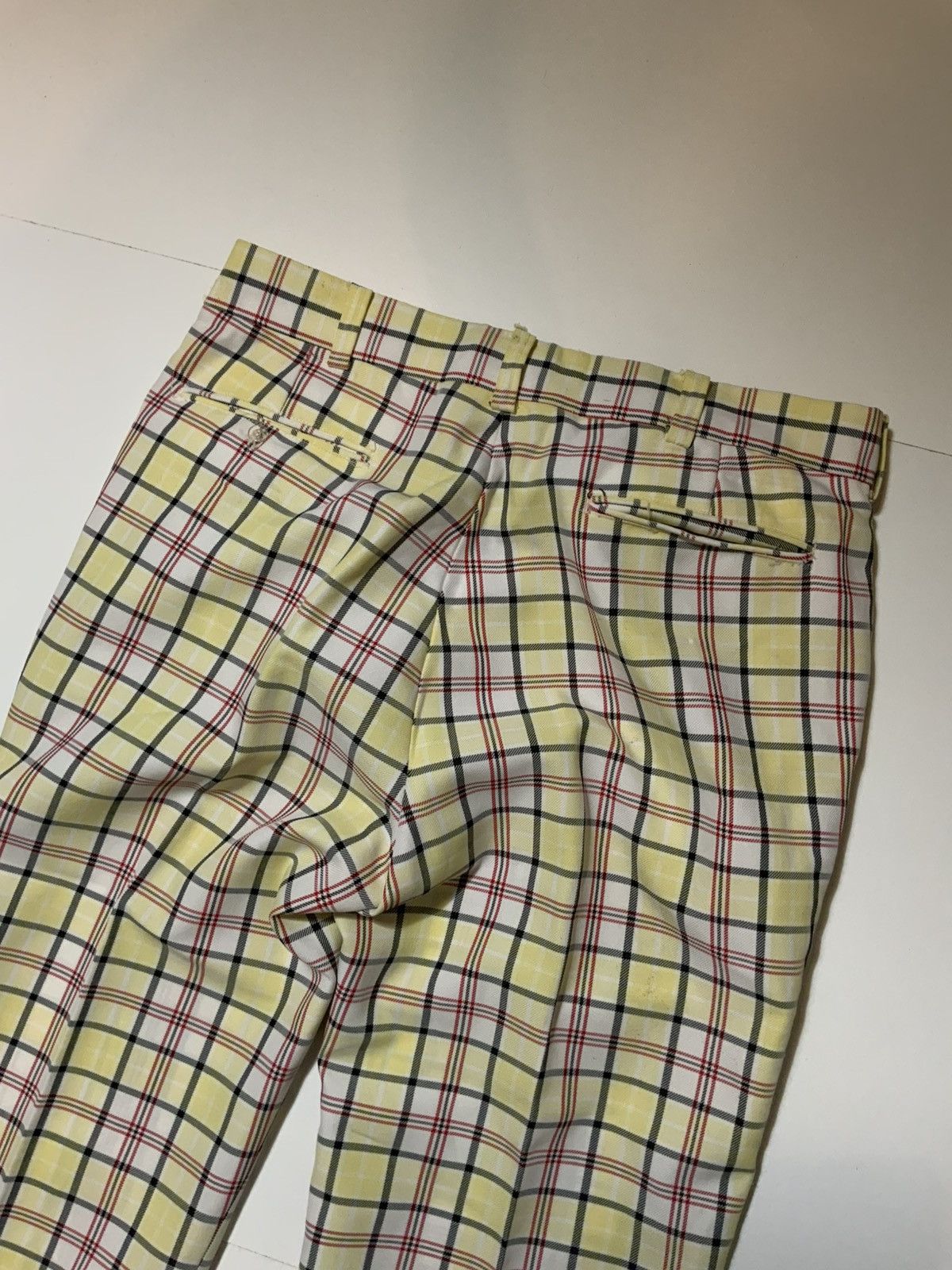 Vintage Vintage 60s 70s Media Plaid Cuffed Disco Mod Wide Leg Pants Size US 38 / EU 54 - 11 Thumbnail