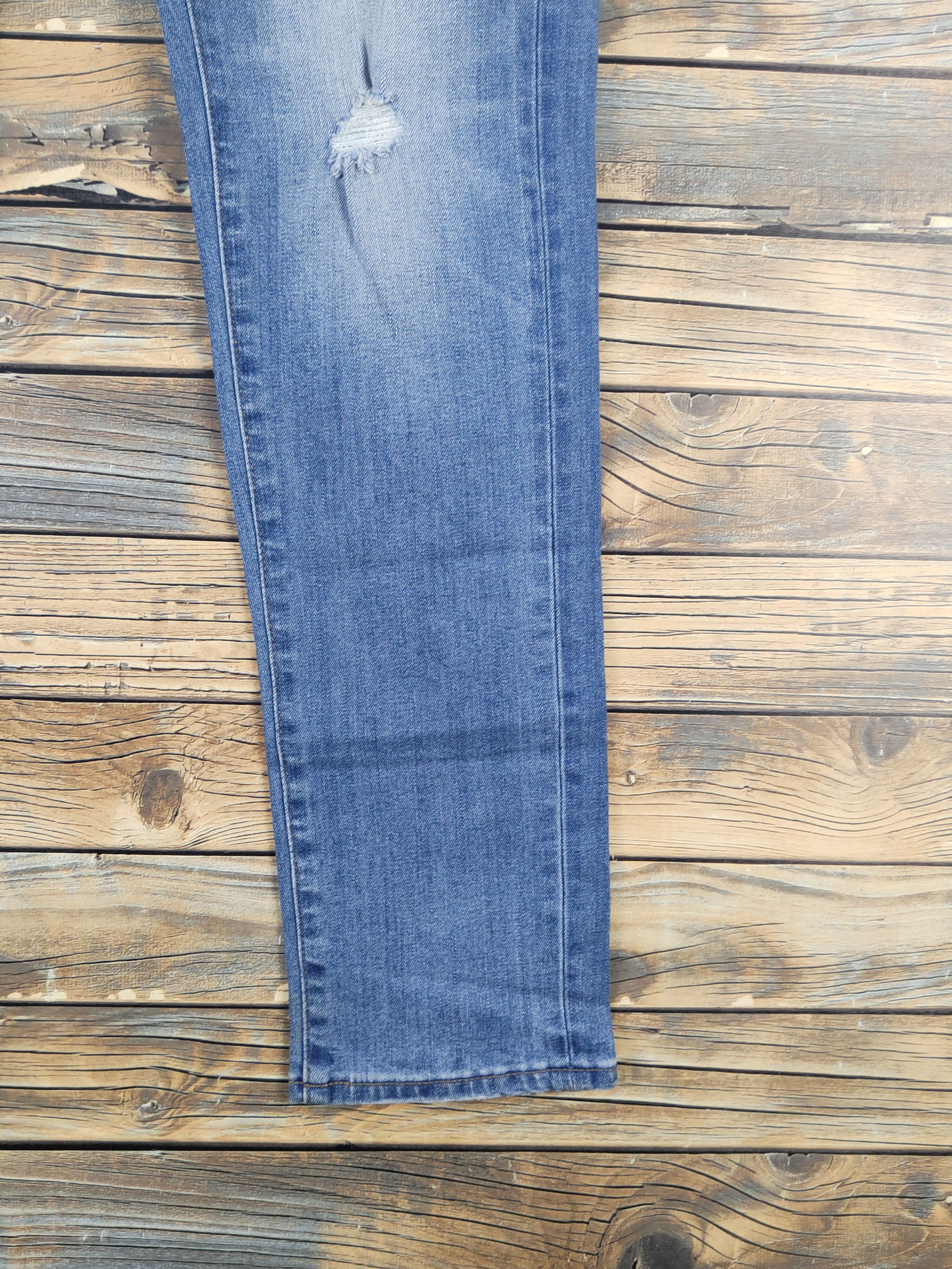 Japanese Brand Uniqlo japan Blue Distressed Ripped denim Jeans #W1699 Size US 32 / EU 48 - 6 Thumbnail