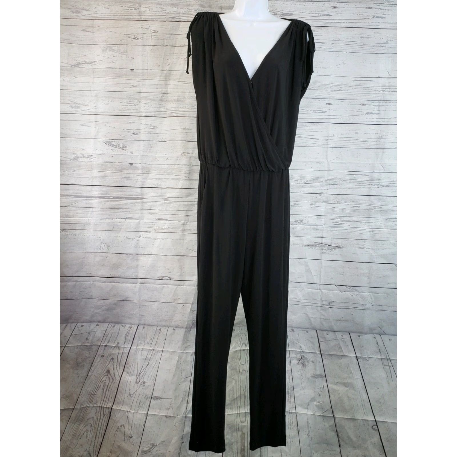 Arnette 41 Hawthorn Womens Jumpsuit M Solid Black Sleeveless Size 32" / US 10 / IT 46 - 2 Thumbnail