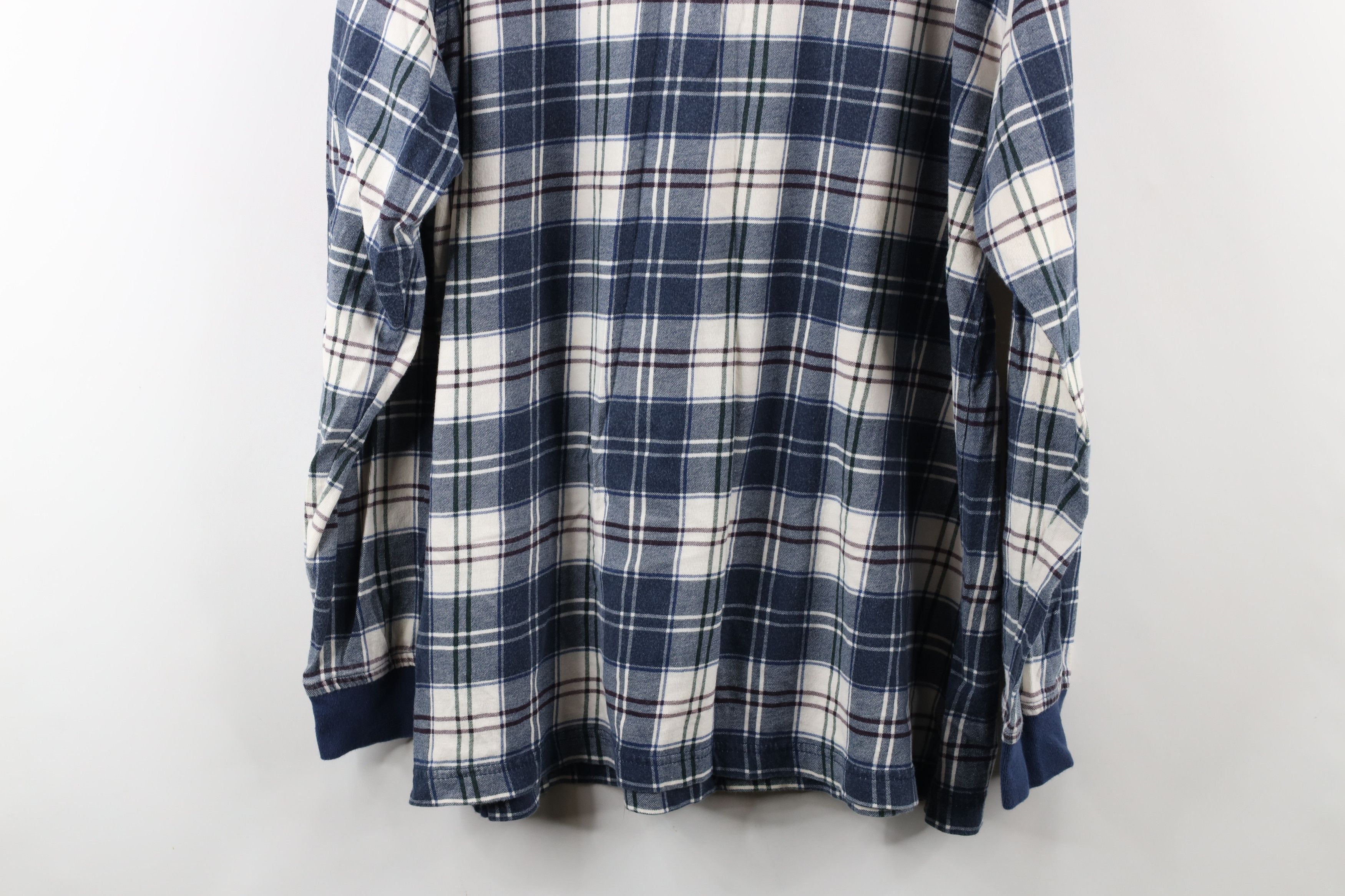 Vintage Vintage 90s Streetwear Long Sleeve Rugby Polo Shirt Plaid Size US L / EU 52-54 / 3 - 10 Thumbnail