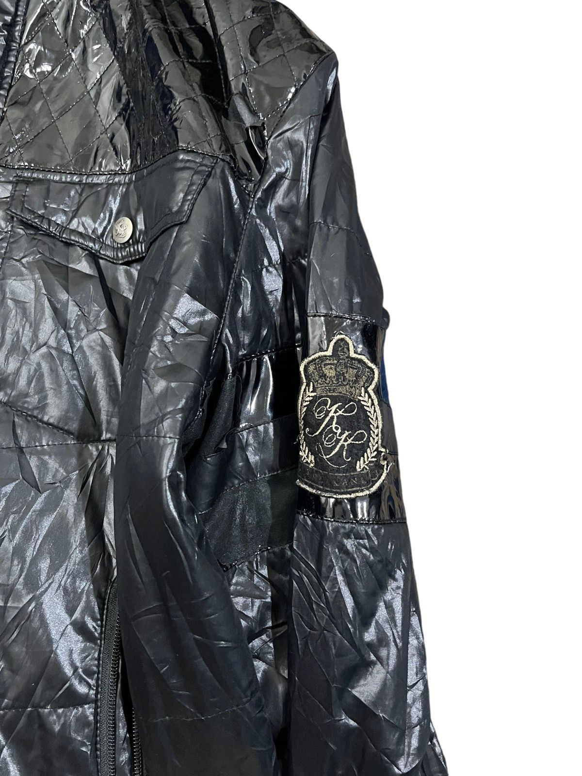 Karl Kani × Vintage Vintage Karl Kani Black Faux Fur Hooded BomberJacket Size US L / EU 52-54 / 3 - 6 Thumbnail