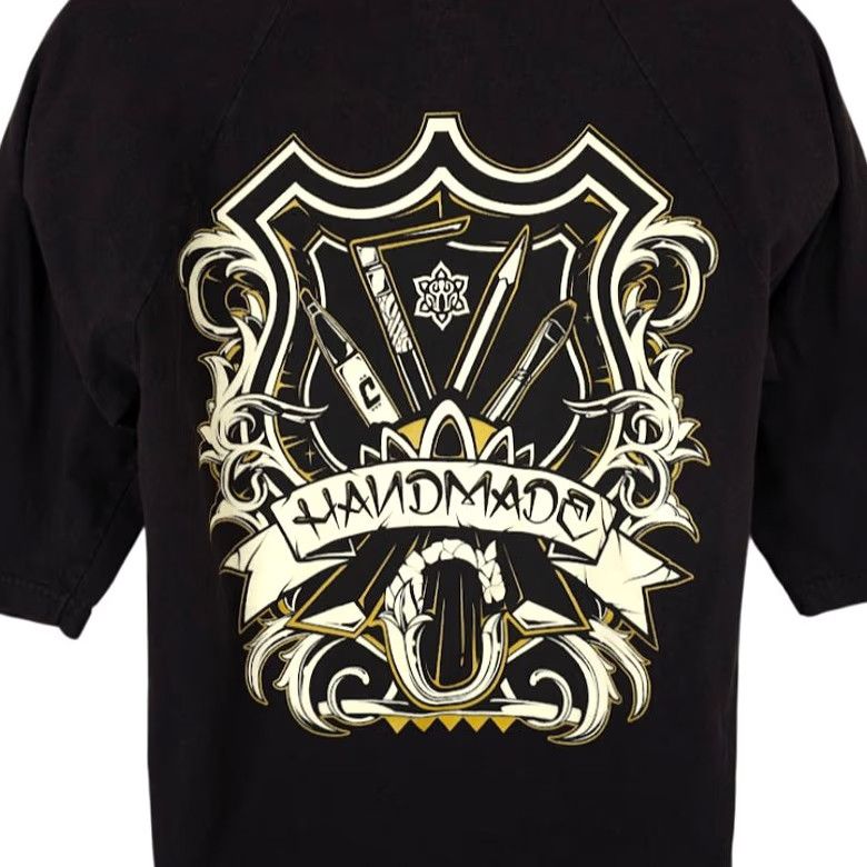 Vintage Cukui Men’s T Shirt Large Black Raglan Art Tee Artist Tools Shirt Size US L / EU 52-54 / 3 - 2 Thumbnail