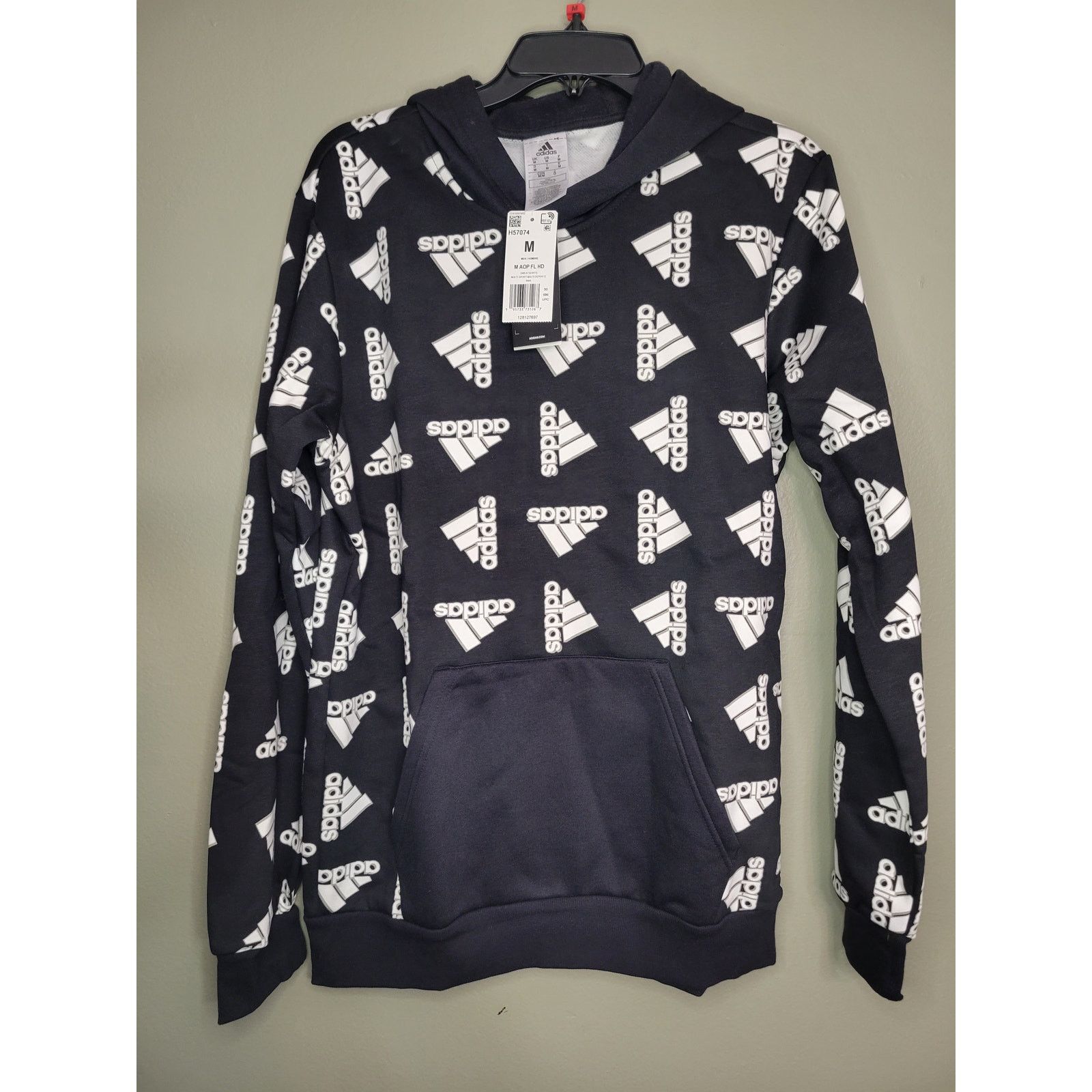 Adidas NWT Men's Adidas Pullover Hoodie Logo Sweatshirt Size US M / EU 48-50 / 2 - 6 Thumbnail