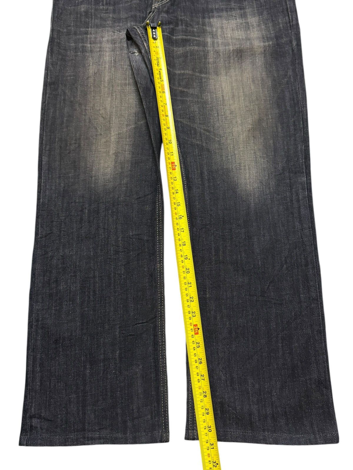 Edwin Vintage 90s Japan Edwin Blue Trip Faded Wash Wide Leg Baggy Size US 38 / EU 54 - 11 Thumbnail
