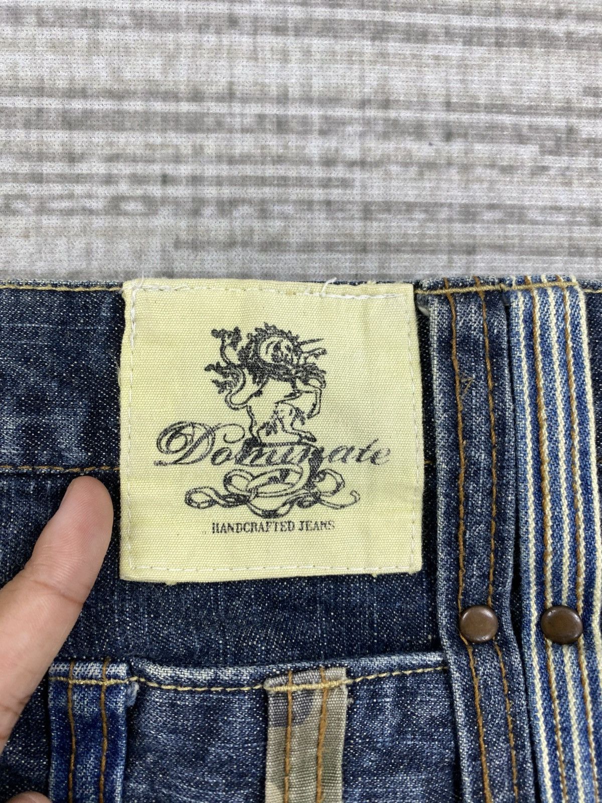 Le Grande Bleu (L.G.B.) × Vintage Vintage Dominated Handcrafted Jeans Double Waist Pants Size US 31 - 14 Thumbnail