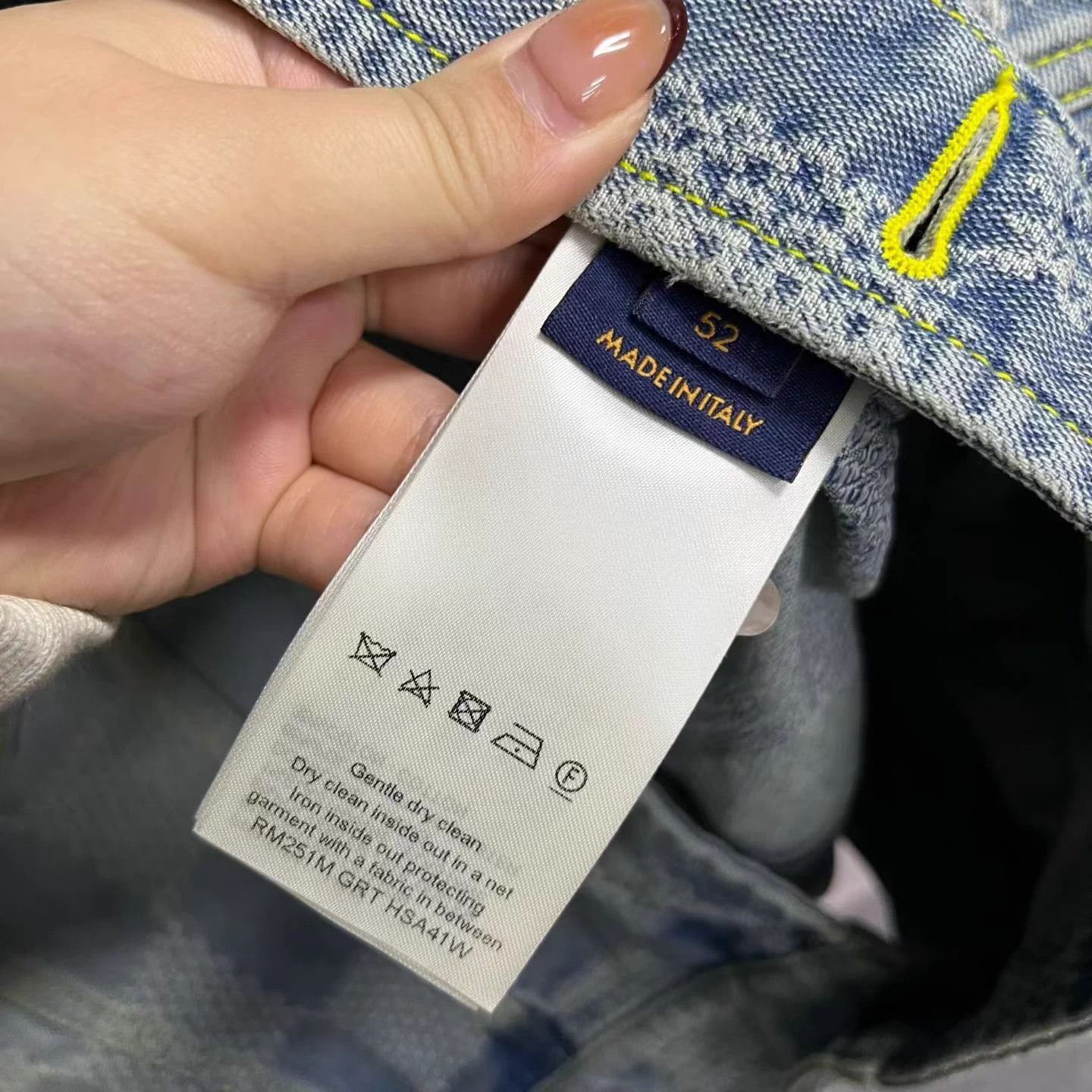 Louis Vuitton LV blue checkered single-breasted denim jacket NWT Size US L / EU 52-54 / 3 - 4 Thumbnail