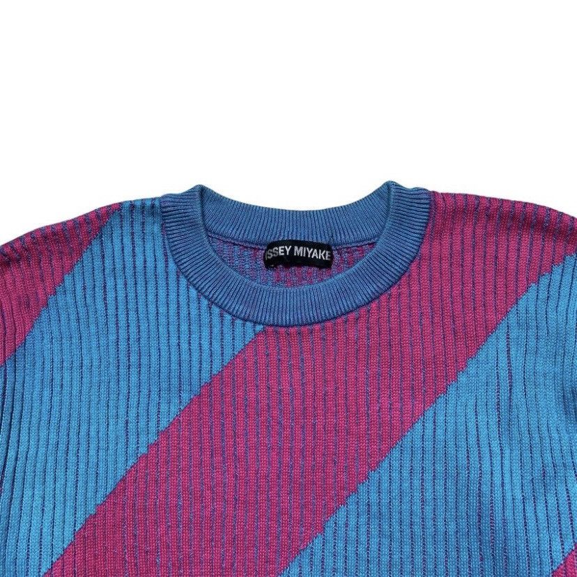 Issey Miyake ISSEY MIYAKE KNITWEAR MAGENTA BLUE COLORBLOCK Size M / US 6-8 / IT 42-44 - 3 Thumbnail