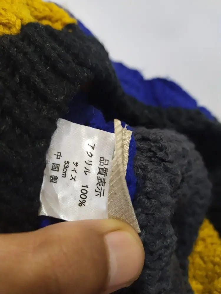 Japanese Brand LOVABLE Japan Colour Blok Design Hats Size ONE SIZE - 7 Thumbnail