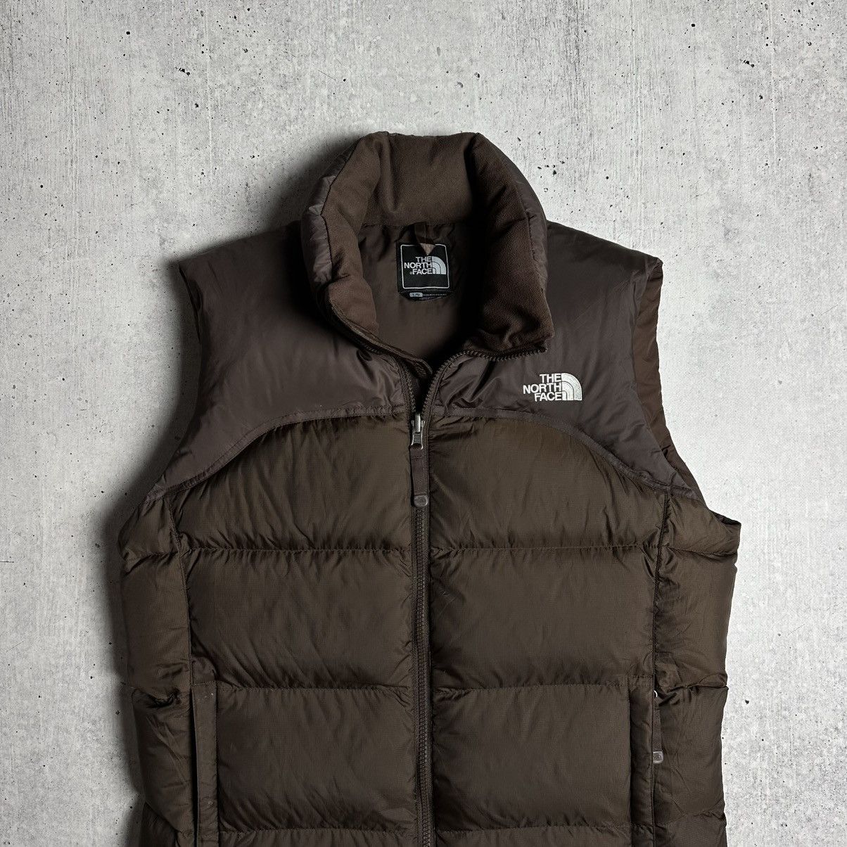 The North Face × Vintage THE NORTH FACE Down Vest 700 Brown Nuptse Vintage Size US M / EU 48-50 / 2 - 2 Thumbnail
