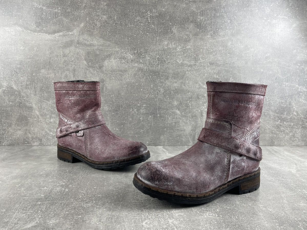Genuine Leather Yellow Cab Co. Vintage Distressed Leather Engineer Boots Size US 9 / IT 39 - 4 Thumbnail
