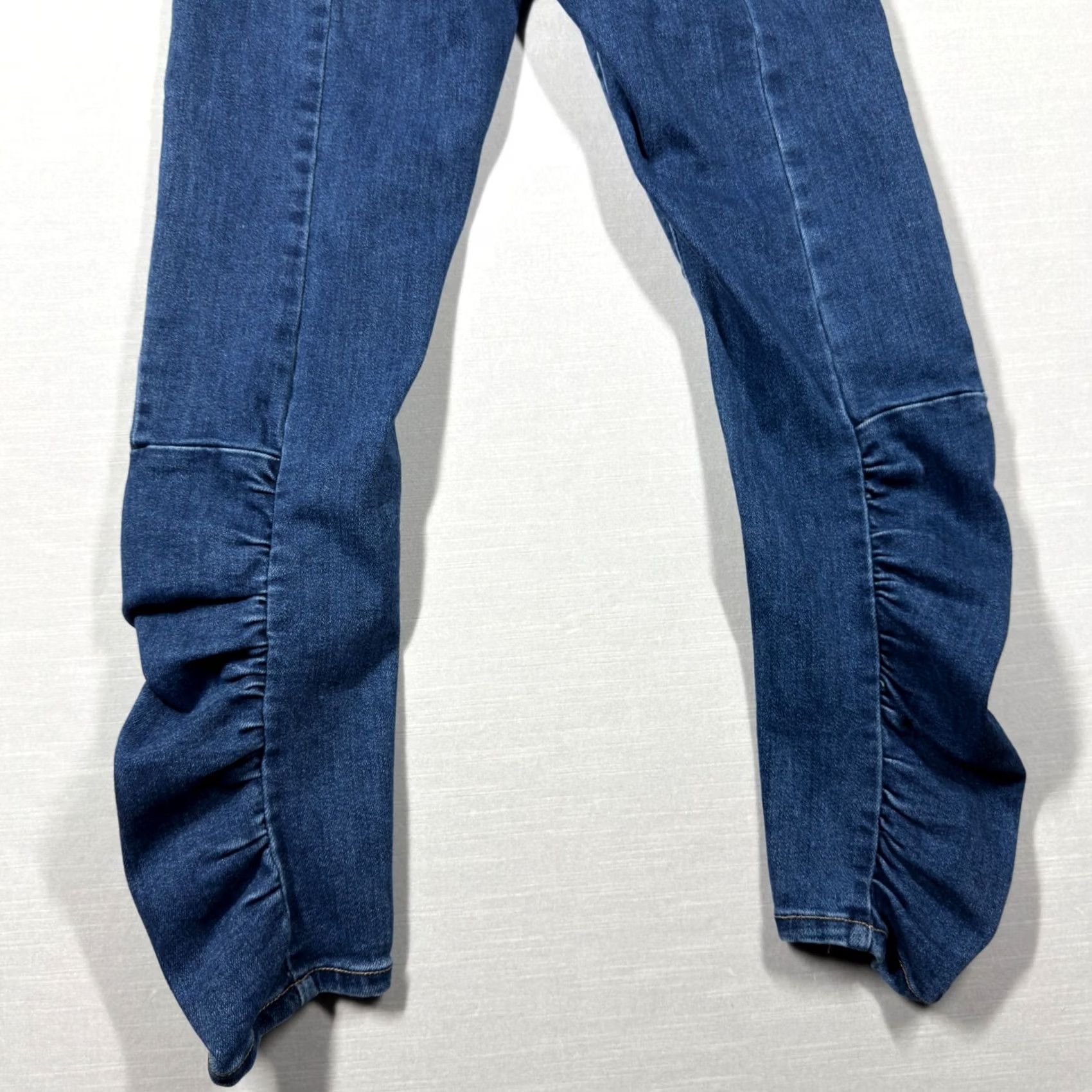Denime Cello Jeans Womens 5 Blue Denim Ruched Bottom Statement Boho Medium Wash Jeans Size 27" / US 4 / IT 40 - 7 Thumbnail