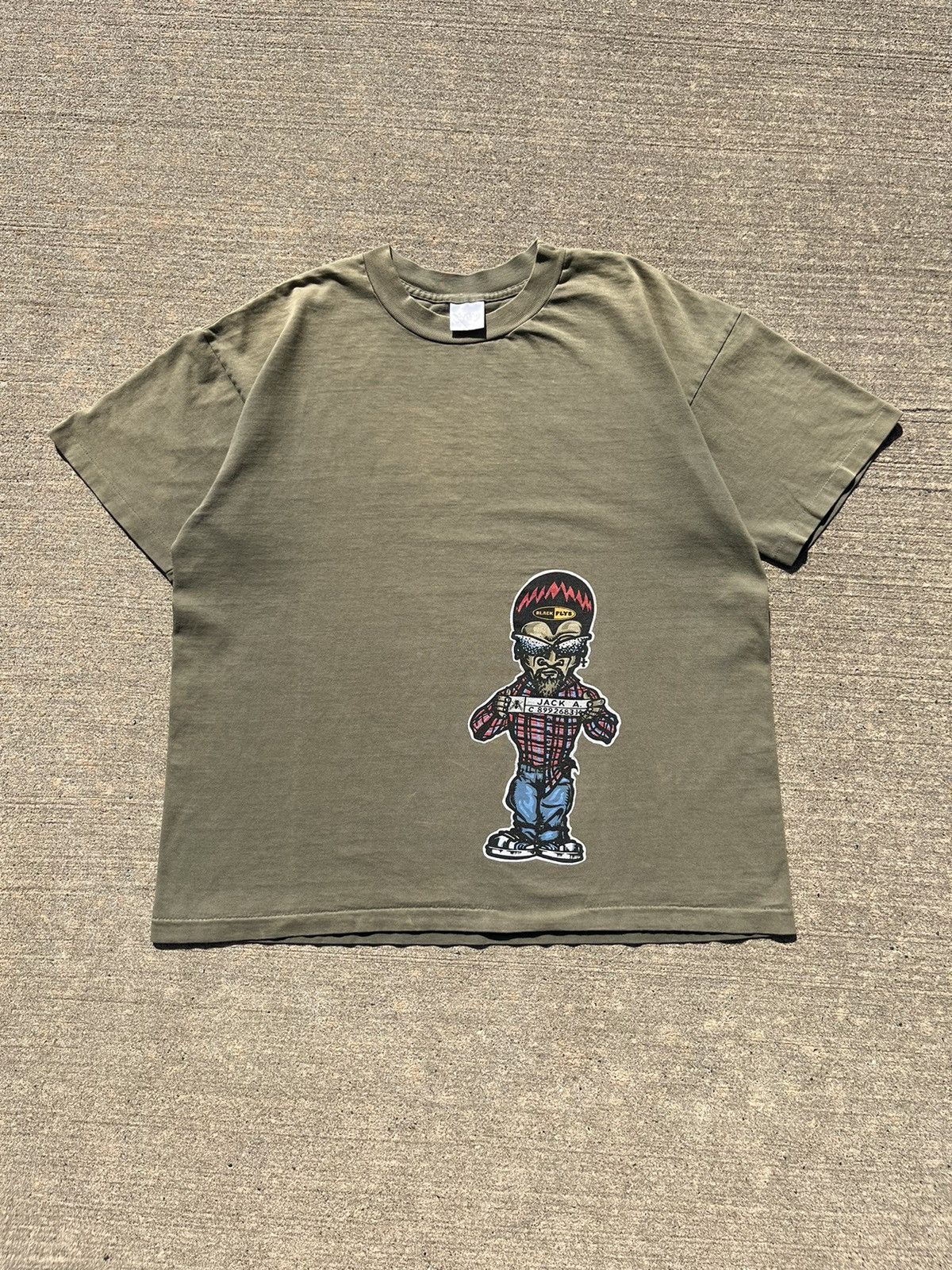 Hook-Ups × Rap Tees × Vintage RARE VINTAGE 90’S BLACK FLYS “COUNTY JAIL” HIP-HOP T-SHIRT Size US XL / EU 56 / 4 - 4 Thumbnail