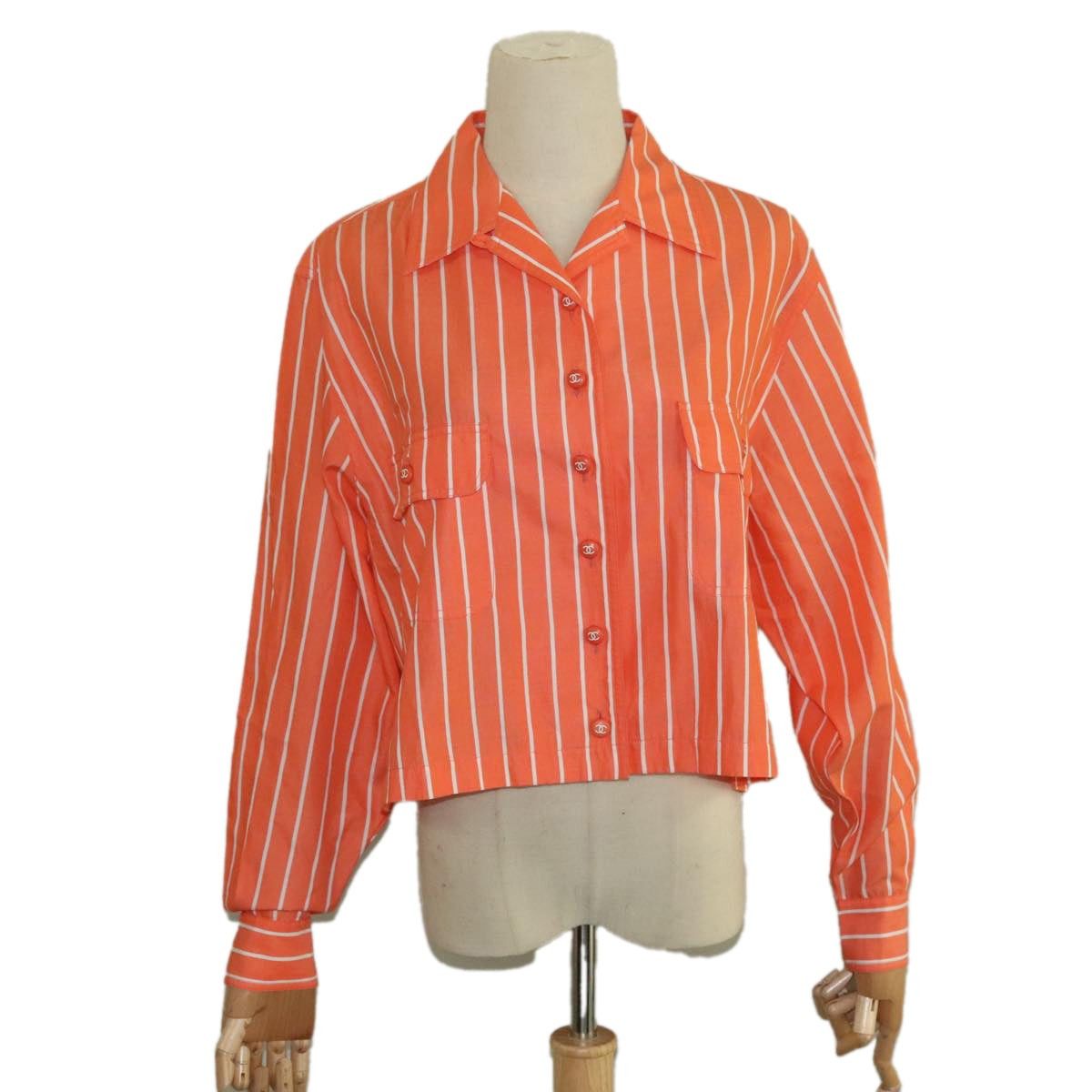 Chanel Chanel Shirt Cotton Orange CC Size ONE SIZE - 2 Thumbnail