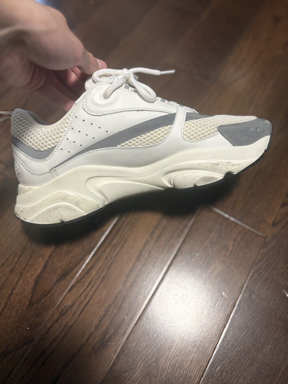 Dior dior b22 white silver Size US 11 / EU 44 - 11 Thumbnail