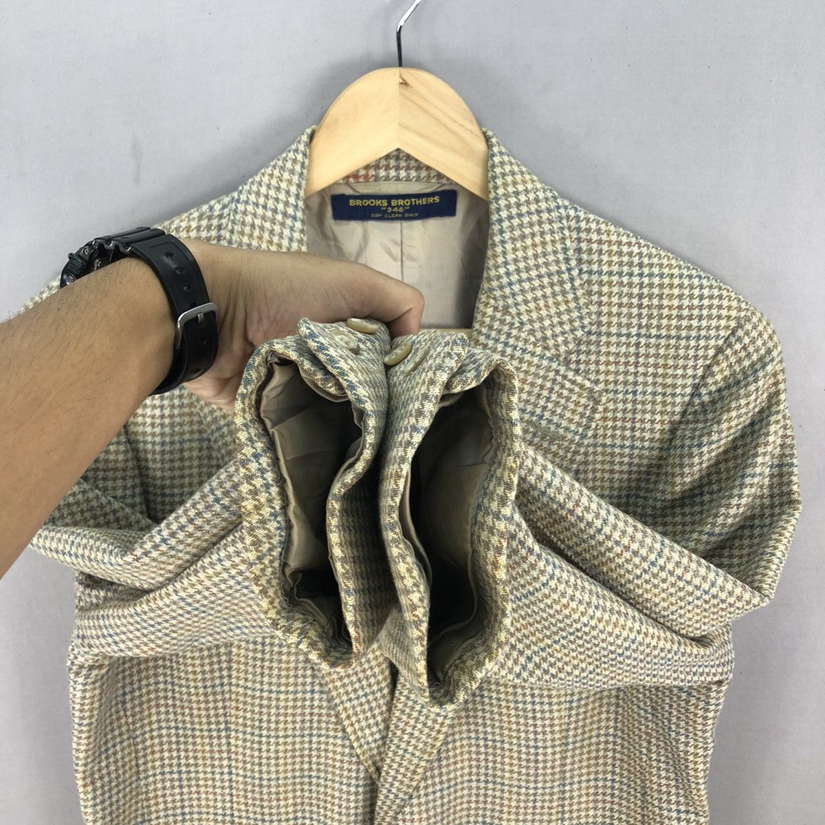 Brooks Brothers Vintage 80’s Brooks Brothers Multicolour Houndstooth Blazer Size US S / EU 44-46 / 1 - 7 Thumbnail