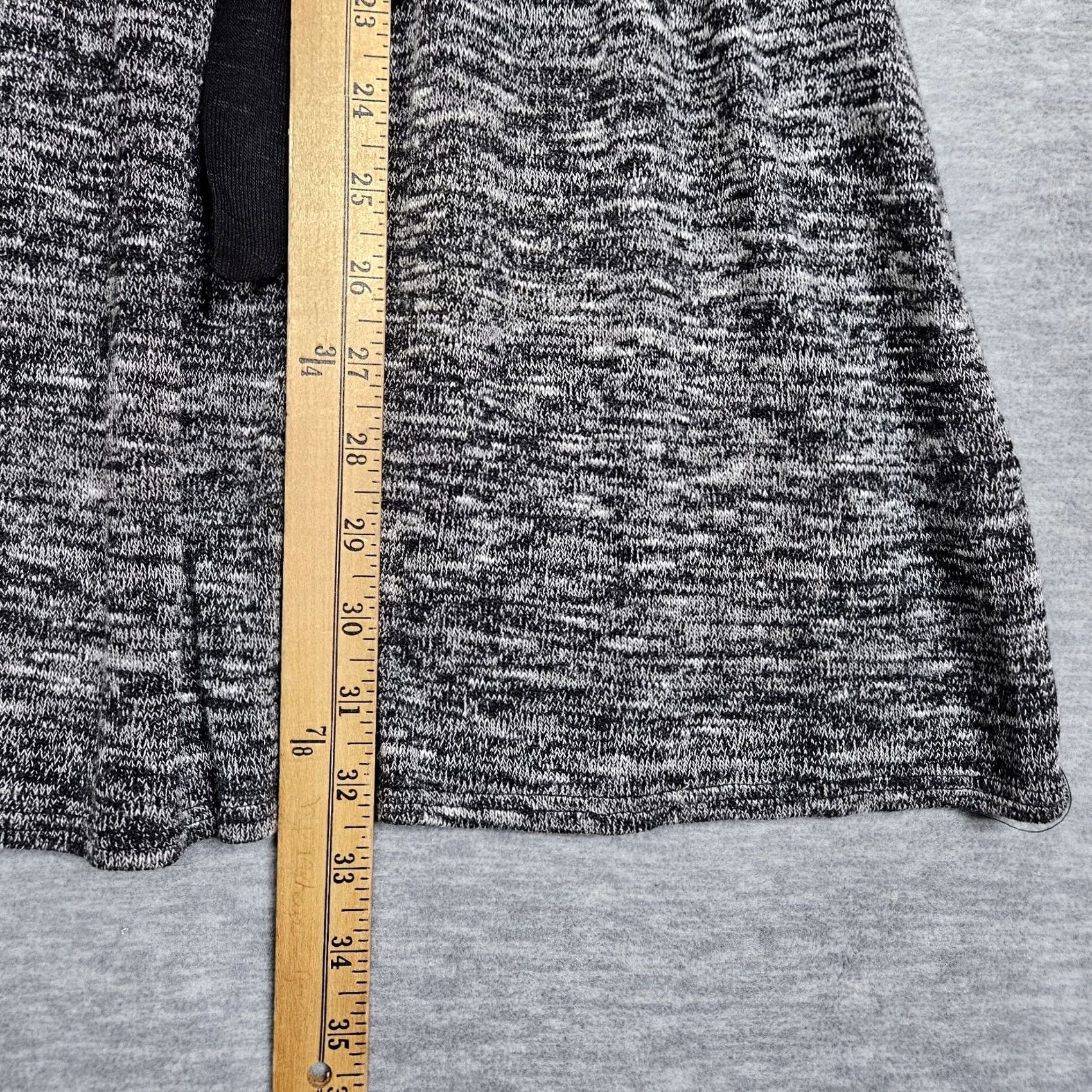 Vintage A.Byer Women's Dark Gray Stretch Knit Tie Waist Mini Dress L NEW Size L / US 10 / IT 46 - 4 Thumbnail