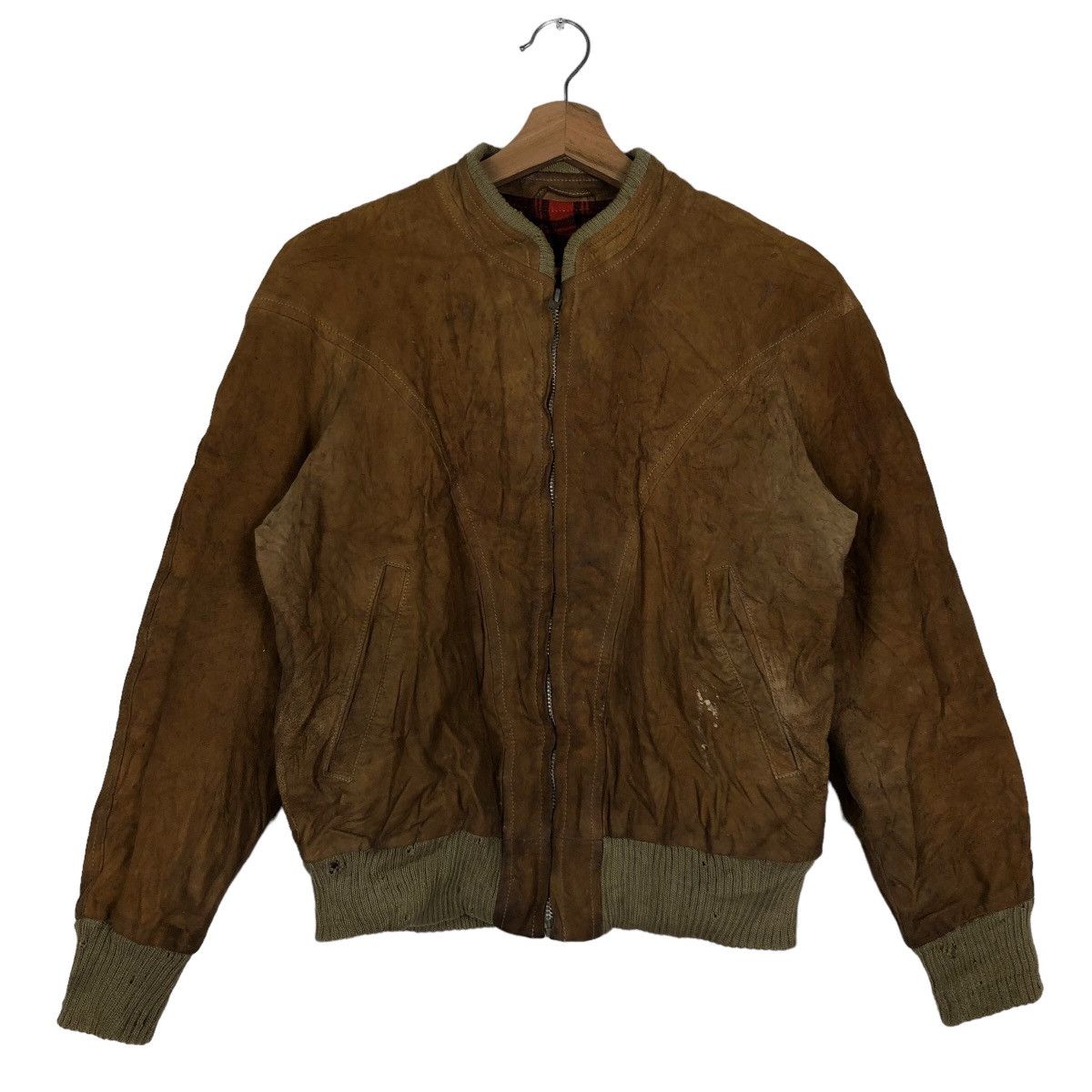 Genuine Leather 🔥90’s Vintage Genuine Leather Jacket Bomber Mc Gregor Japan Size US M / EU 48-50 / 2 - 1 Thumbnail
