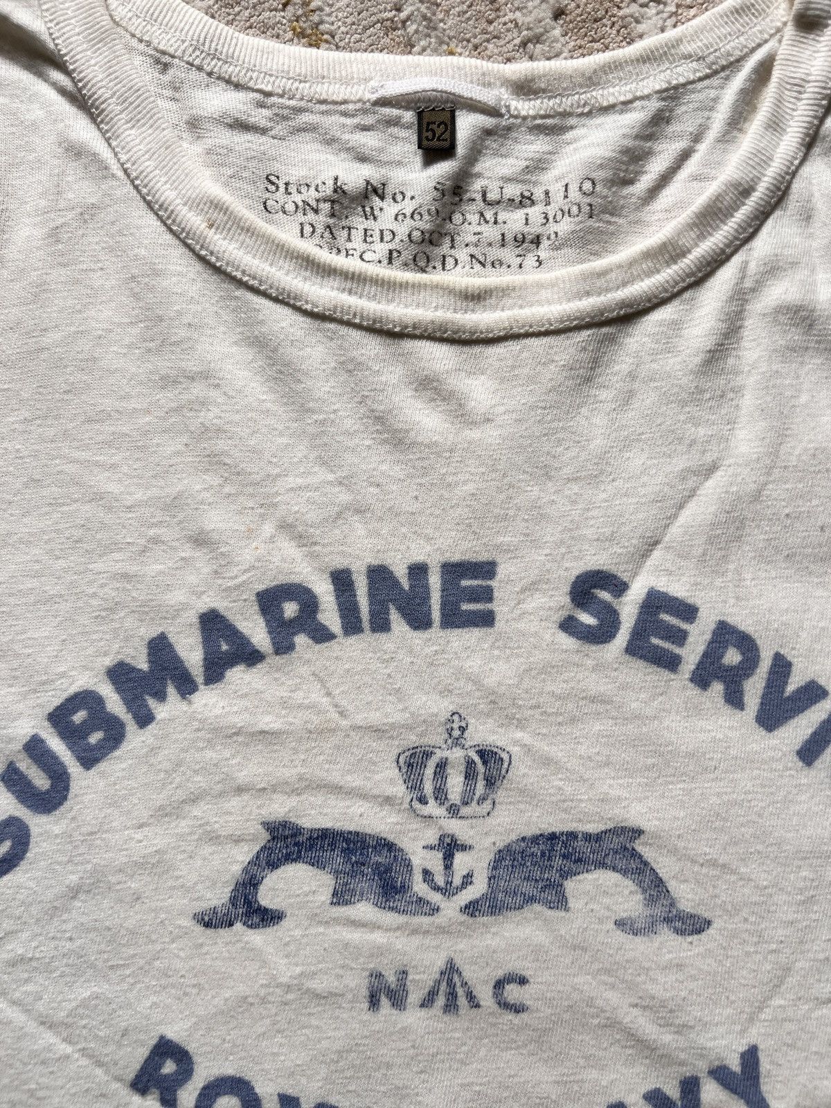 Nigel Cabourn Nigel Cabourn Royal Navy White Military Tshirt Size US L / EU 52-54 / 3 - 2 Thumbnail