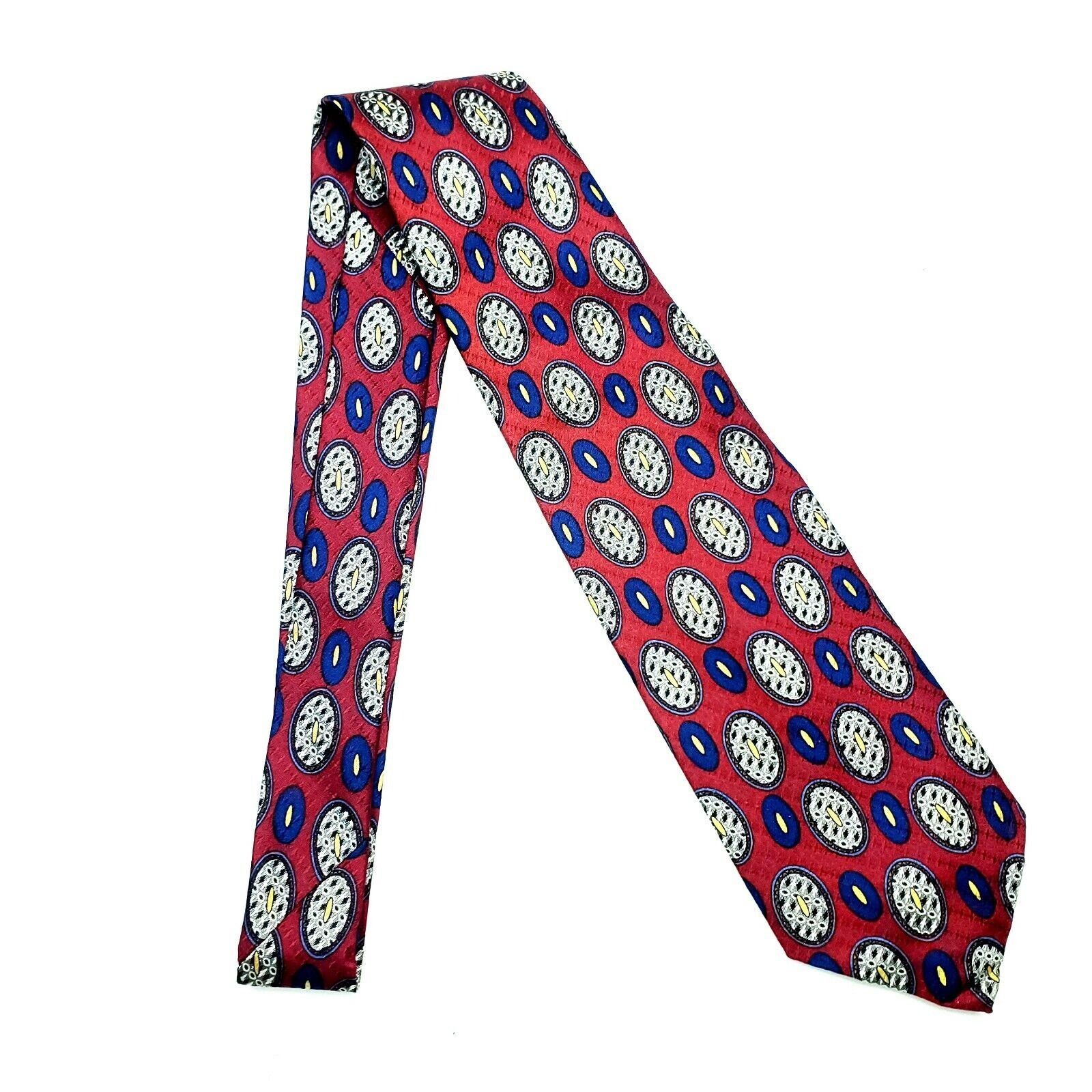 Robert Talbott Robert Talbot Nordstrom Silk Tie Red Print Classic Geometric Size ONE SIZE - 7 Thumbnail