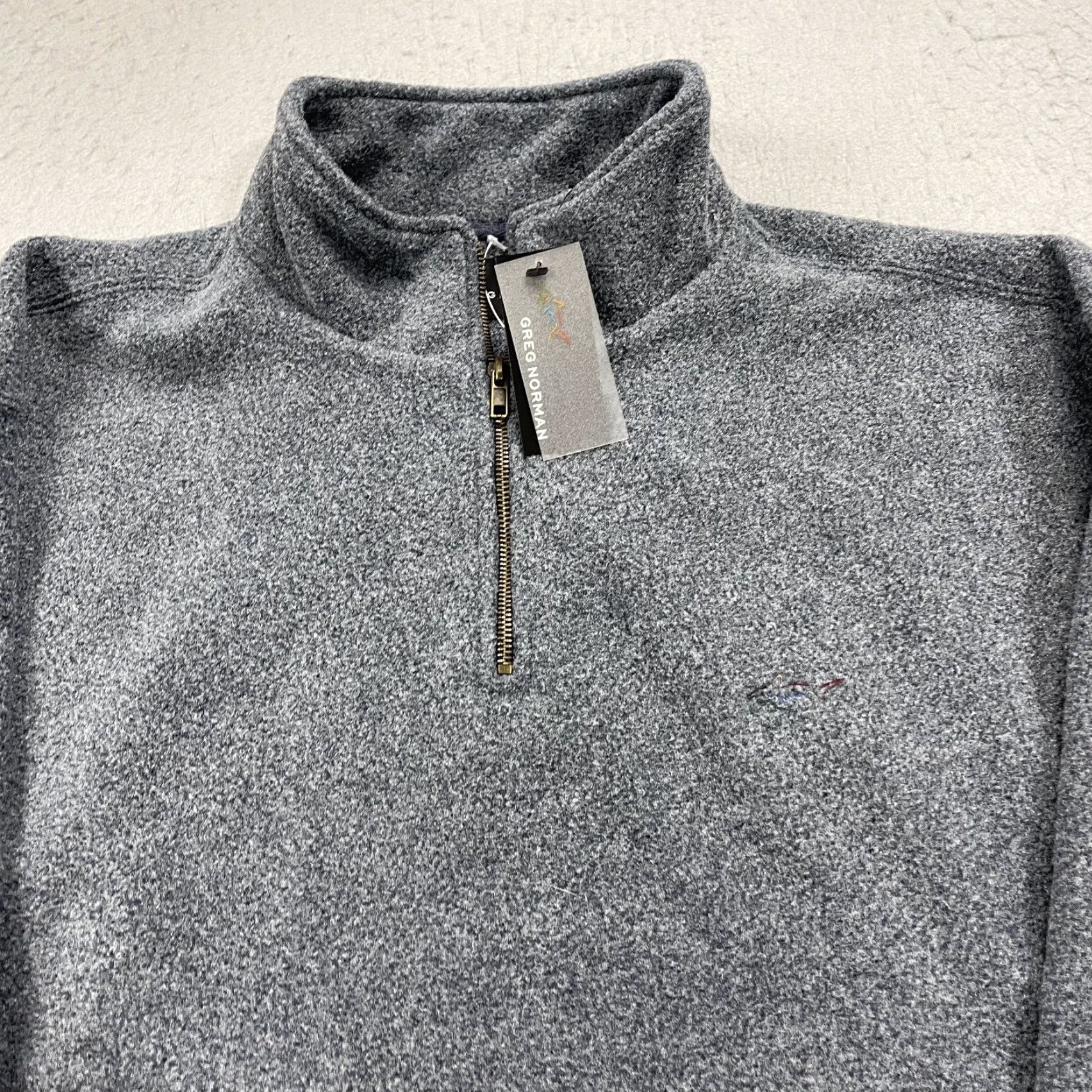 Vintage VINTAGE Greg Norman Golf Jacket Mens XL Gray Blue Fleece 1/4 Zip NWT Size US XL / EU 56 / 4 - 2 Thumbnail