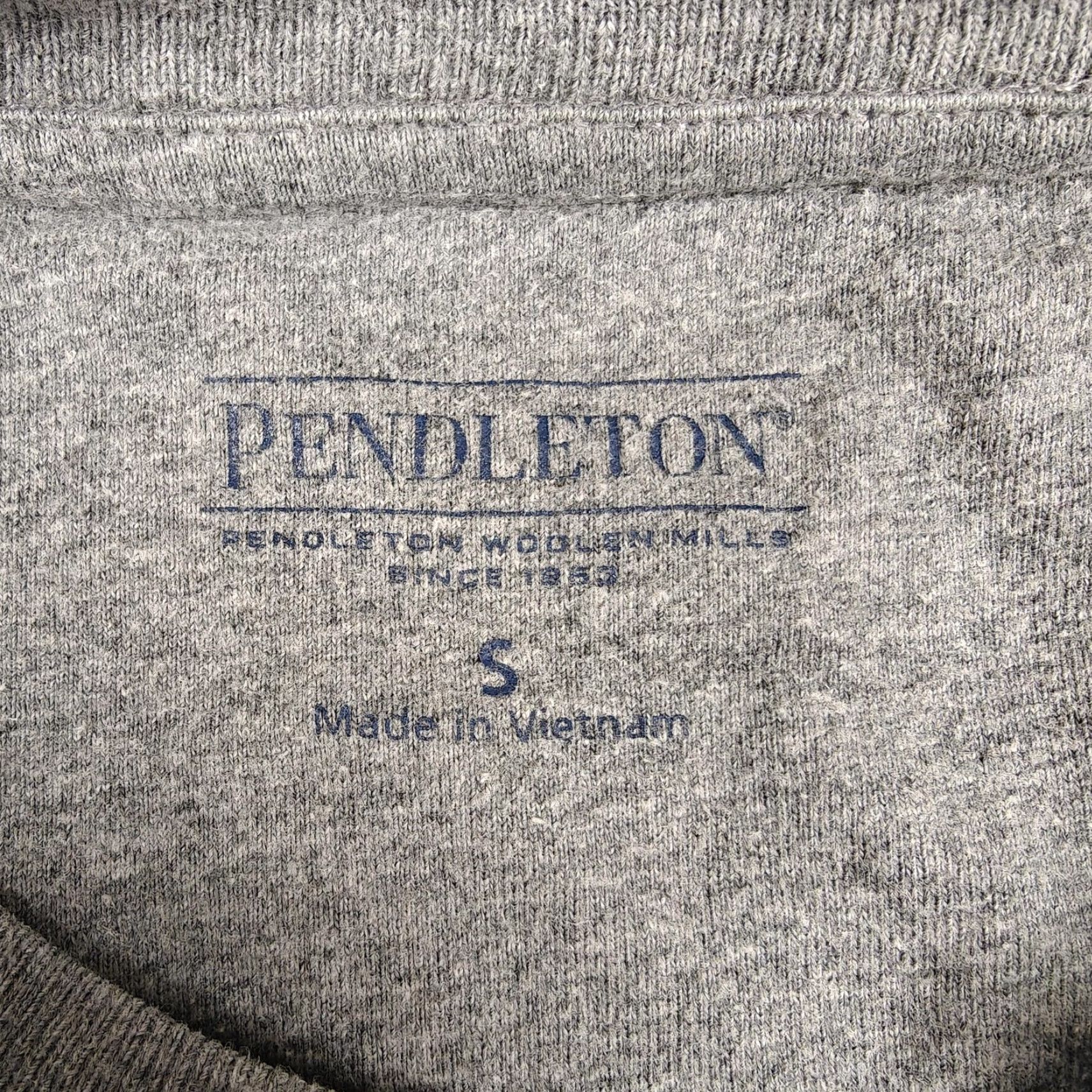 Pendleton Pendleton Shirt Mens Small Gray Pocket Tagless Cotton Tee Casual Basic Shirt Size US S / EU 44-46 / 1 - 3 Thumbnail