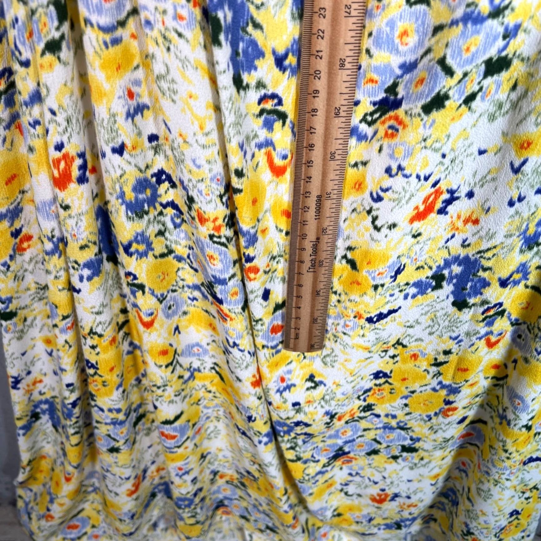ASTR The Label VINTAGE ASTR The Label Maxi Dress Sleeveless Yellow Blue Abstract Tie-Back Detail Adults Womens Size S / US 4 / IT 40 - 6 Thumbnail