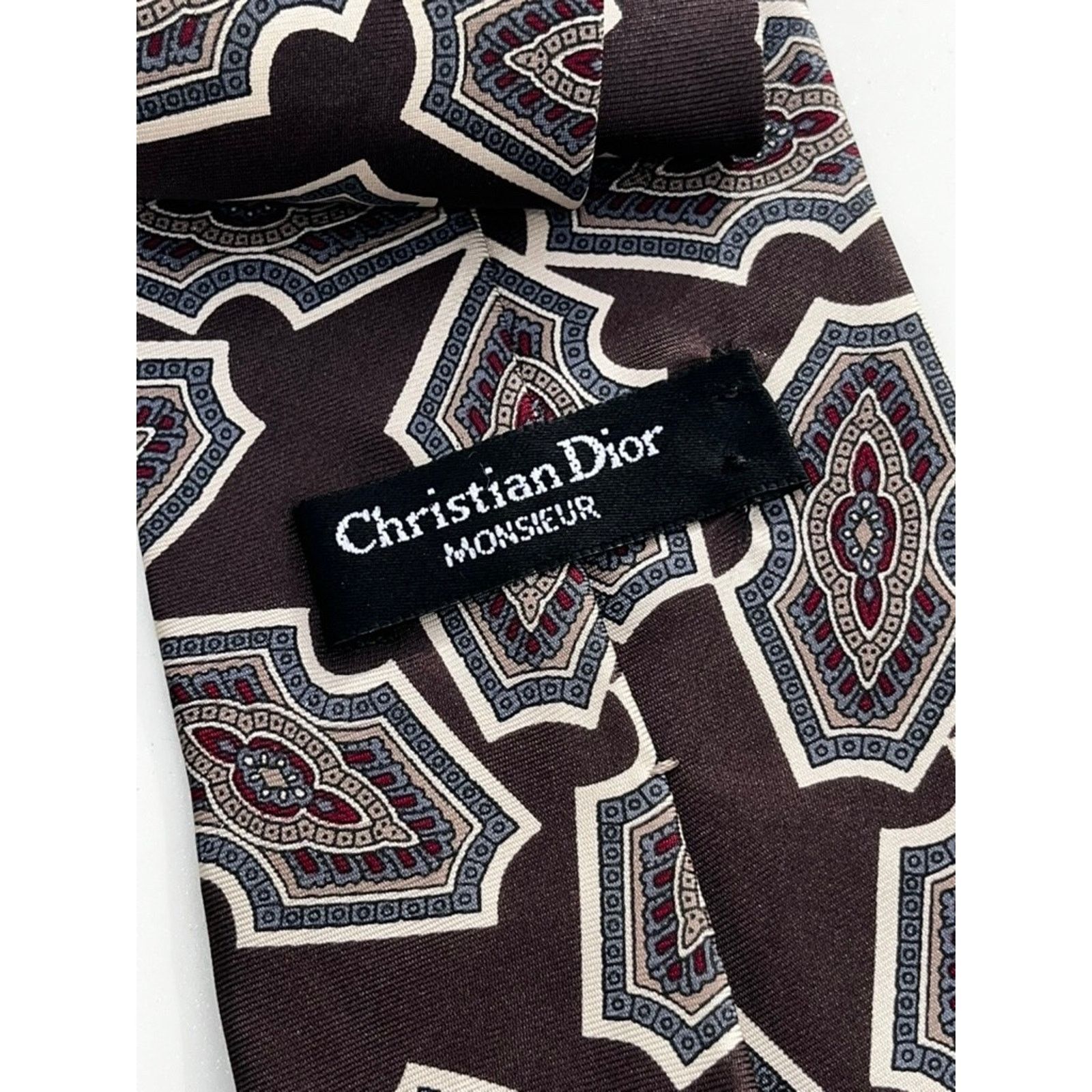 Dior Christian Dior Monsieur Silk Tie Geometric Abstract Size ONE SIZE - 7 Thumbnail