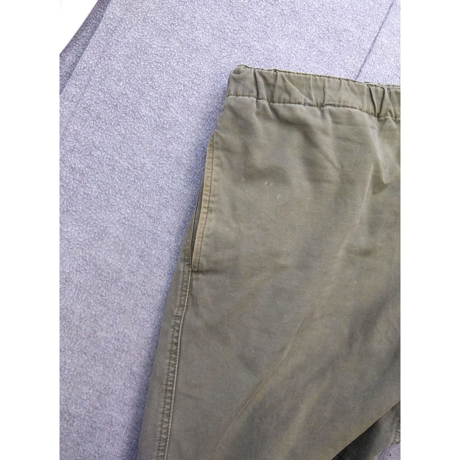 Vintage Caribou Creek Shorts Mens Large Green Cotton Belted Chino Casual Travel Size US 33 - 7 Thumbnail