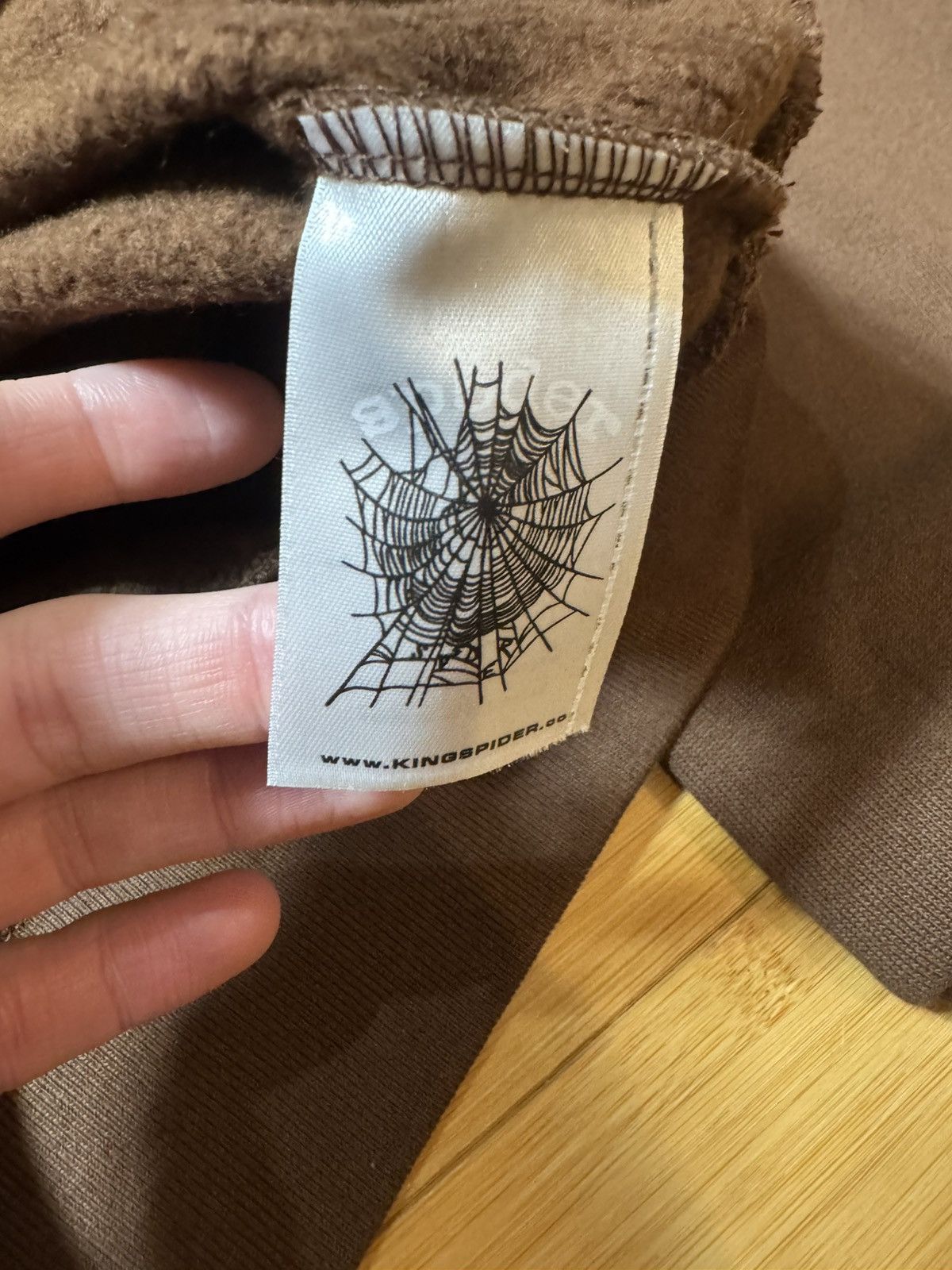 Sp5der SP5DER BROWN RHINESTONE OG WEB HOODIE - SIZE SMALL Size US S / EU 44-46 / 1 - 7 Thumbnail