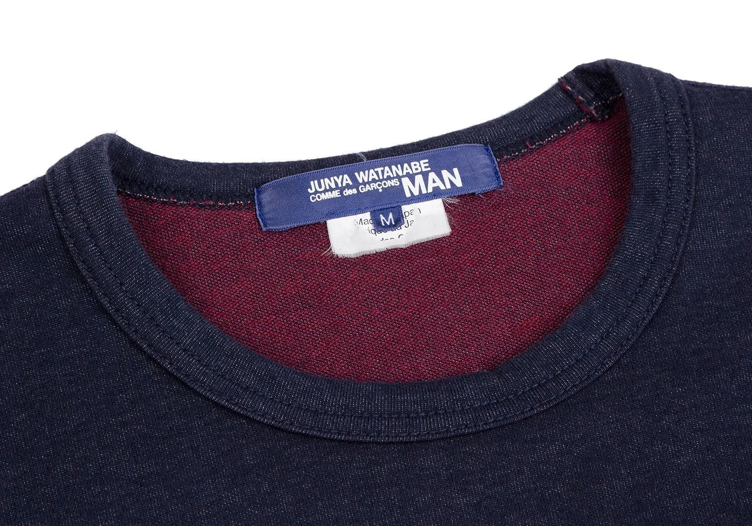 Junya Watanabe Camo Pocket Cut & Sewn Top in Navy and Burdy, Size M Size US M / EU 48-50 / 2 - 3 Thumbnail