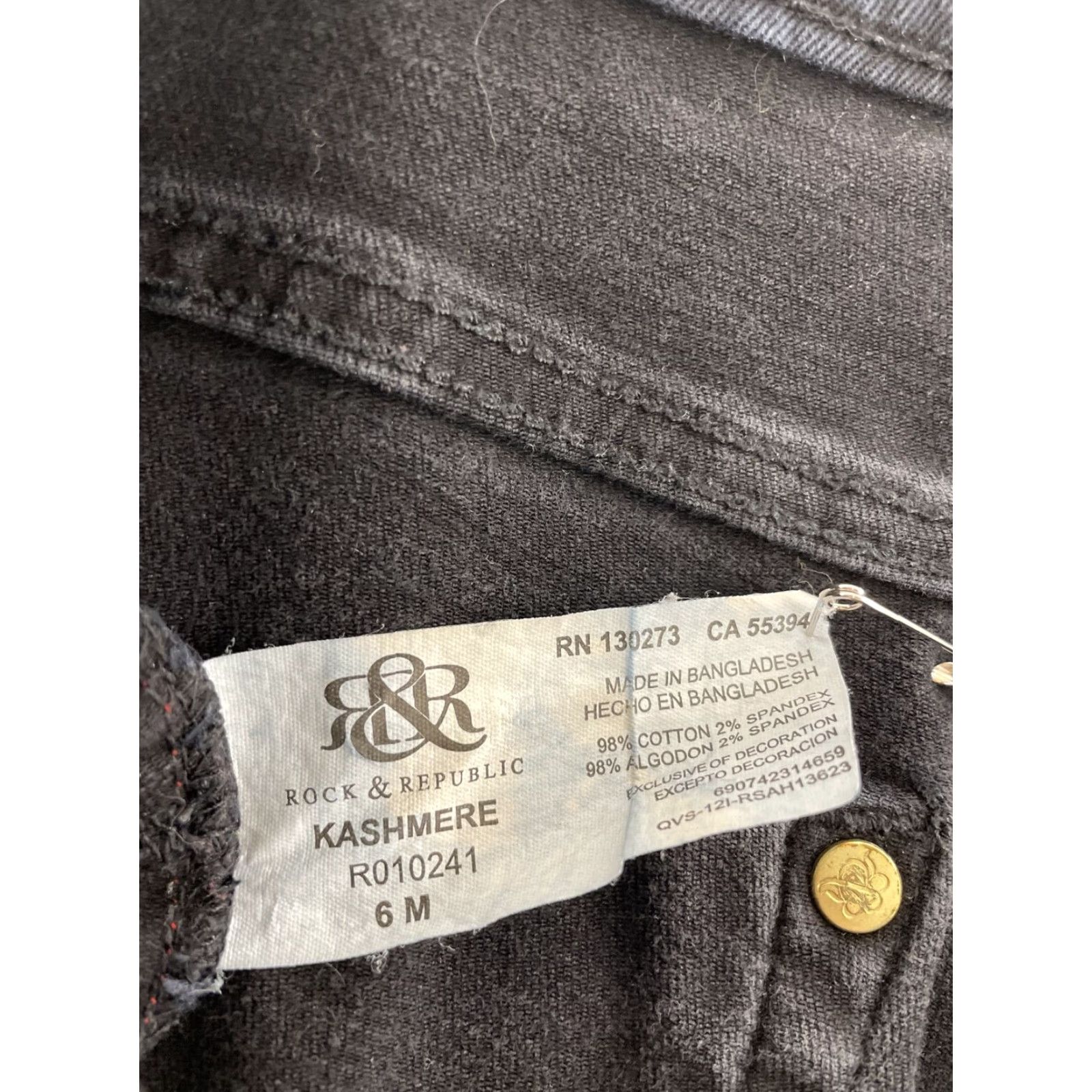 Vintage VINTAGE Rock & Republic Jeans Womens 6 Blue Kashmere Skinny Stretch Dark Blue Denim 80s 90s Slim Womens 6 Jeans Size 28" / US 6 / IT 42 - 3 Thumbnail
