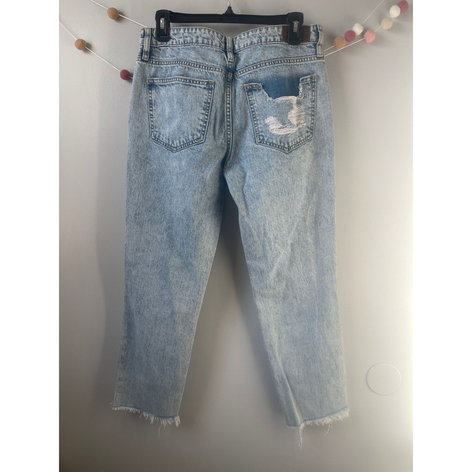 HIDDEN Hidden Rainbow Ripped High Rise Slim Boyfriend Denim Jeans Size 27" / US 4 / IT 40 - 6 Thumbnail