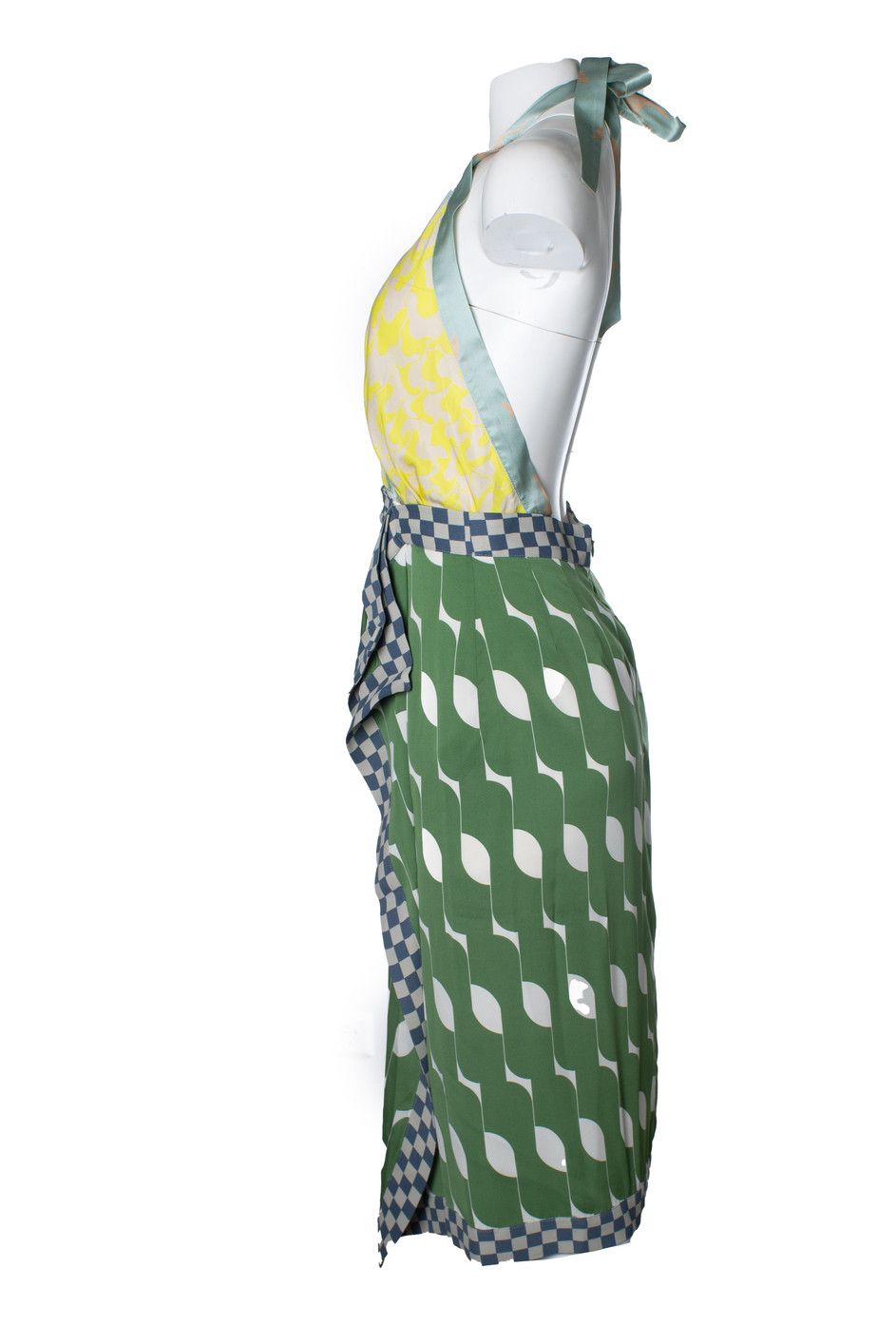 Dries van Noten, midi halter dress with print