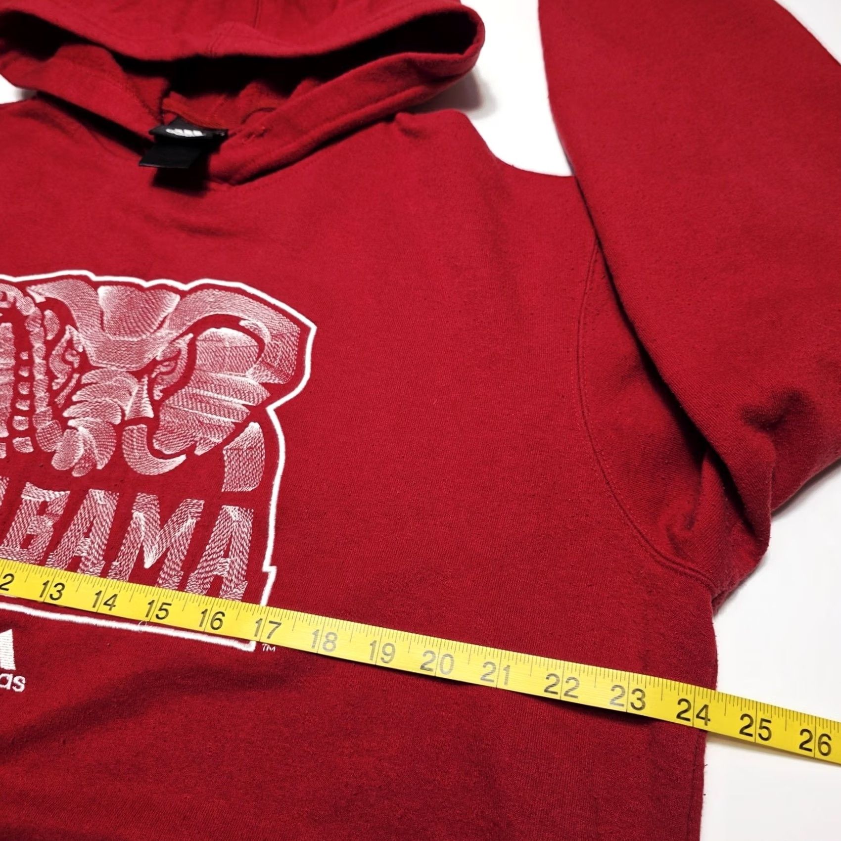 Adidas VINTAGE Adidas Alabama Crimson Tide Embroidered Hoodie Sweatshirt Mens Large Y2k Red Hoodie, Alabama, University, 90s, Sports Mens Size US L / EU 52-54 / 3 - 6 Thumbnail