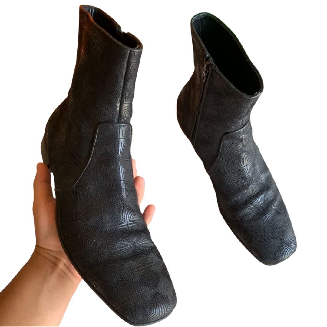 Prada Vintage Prada Textured Leather Angkle Boot Black Size US 9 / EU 42 - 3 Thumbnail