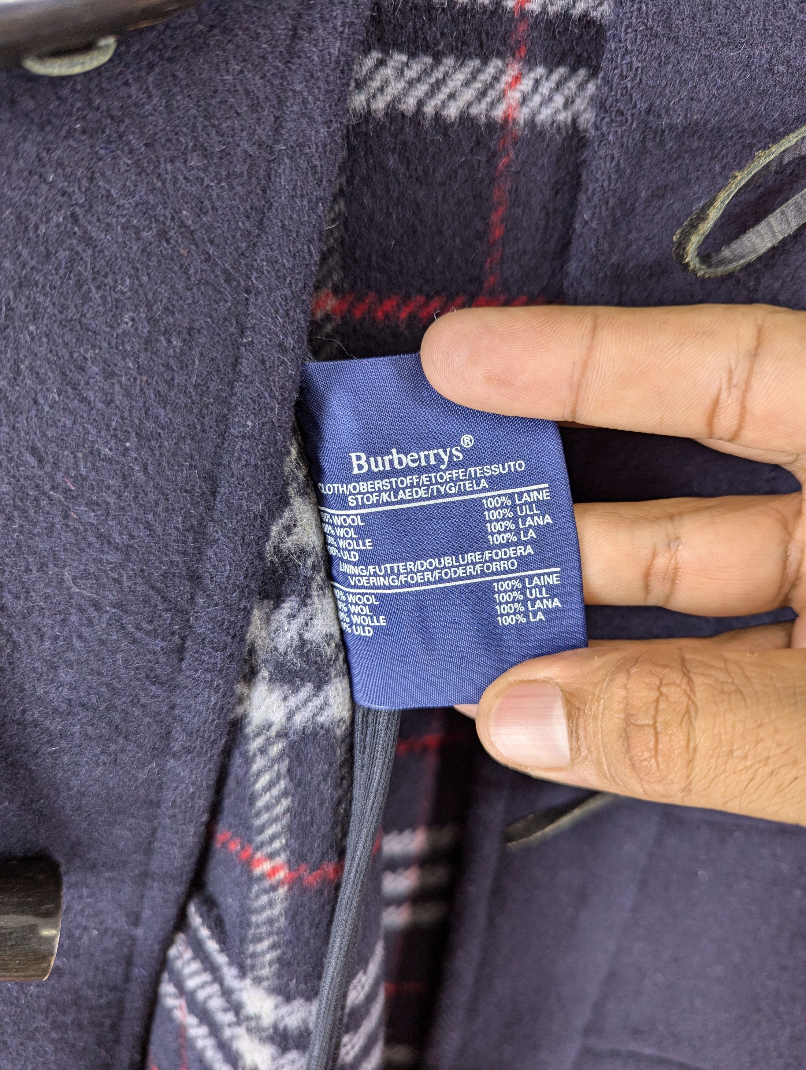 Burberry Vintage 90s Burberrys Nova Check Duffle Coat Made In England Size US L / EU 52-54 / 3 - 11 Thumbnail