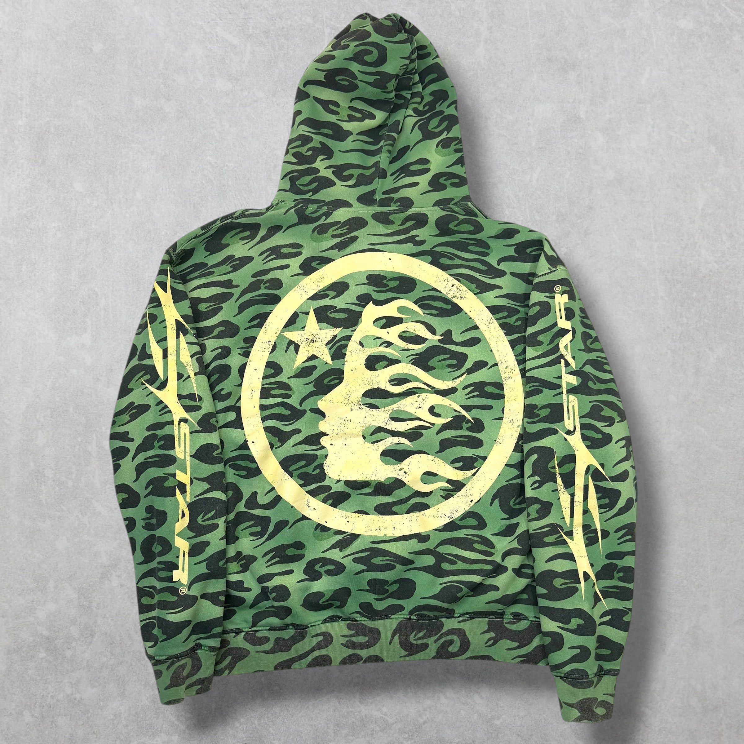 HELLSTAR Hellstar Cheetah Full Zip Hoodie Green XL Size US XL / EU 56 / 4 - 2 Thumbnail
