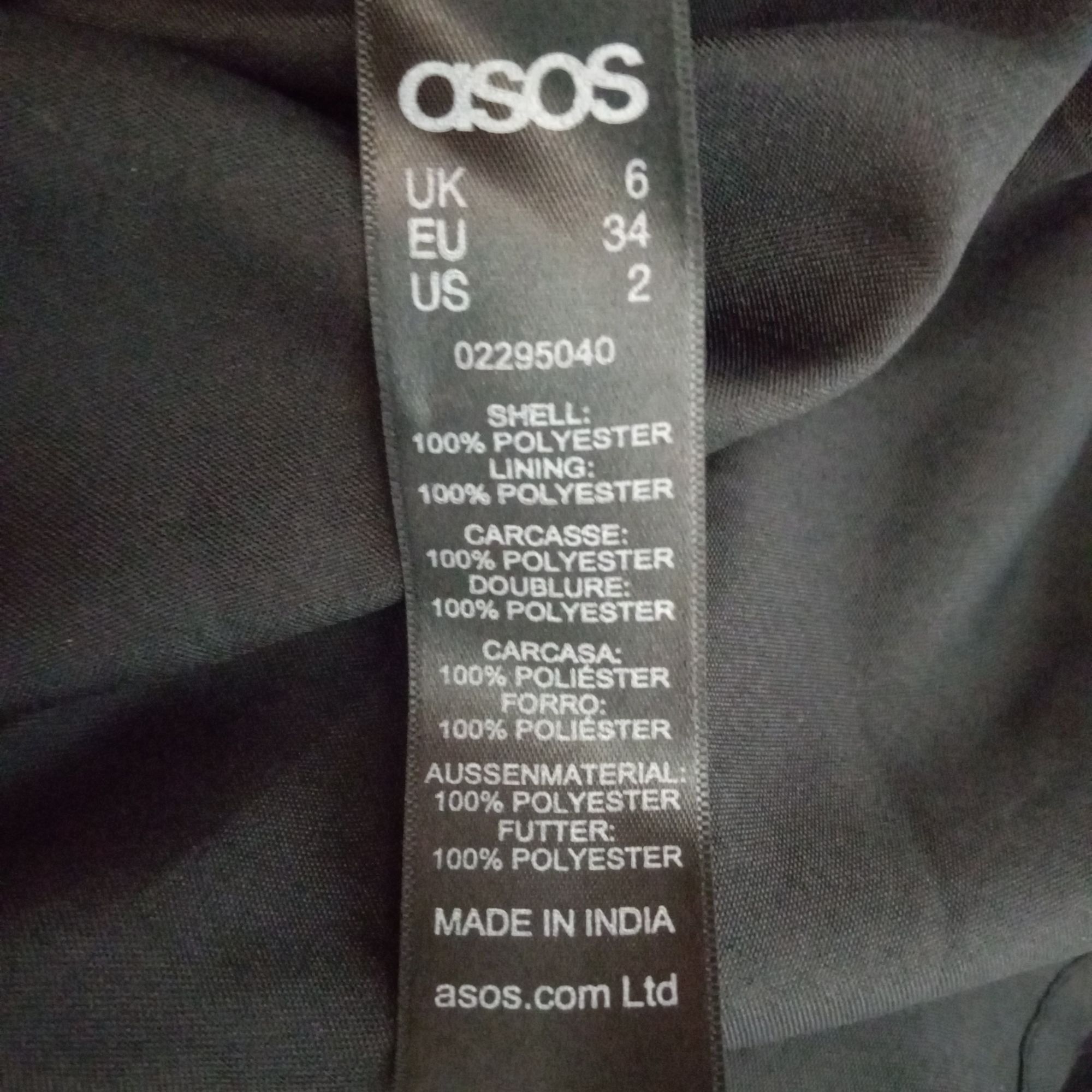 Asos ASOS Size 2 Petite Dress Little Black Embroidered Sleeveless Size XS / US 0-2 / IT 36-38 - 9 Thumbnail