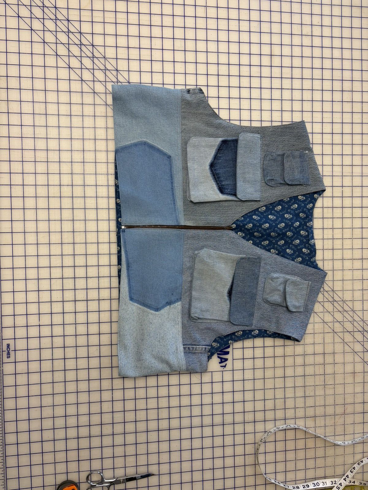 Other Noisette Flannel-Lined Denim Utility Vest Size US XL / EU 56 / 4 - 2 Thumbnail