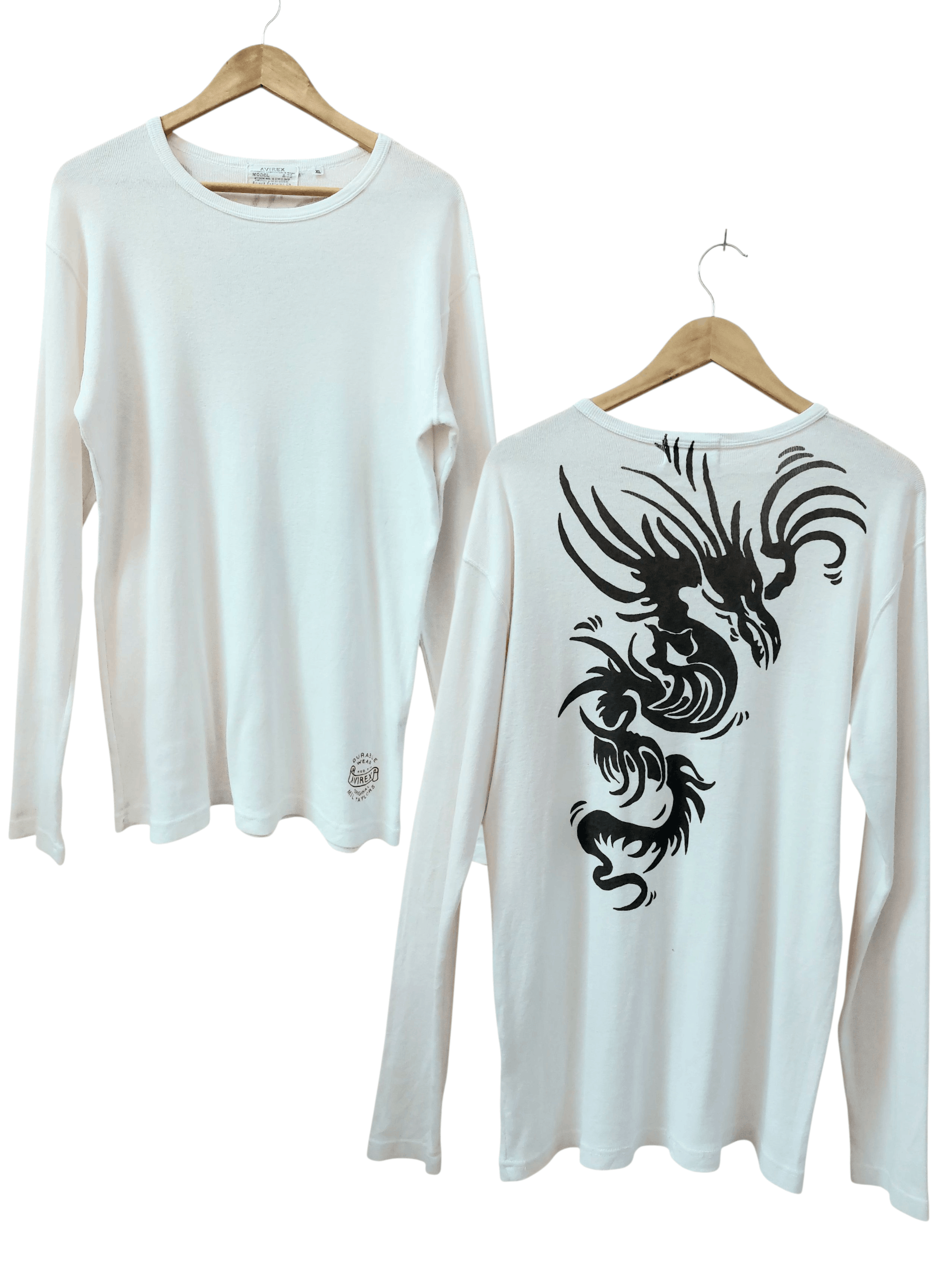 Avirex Avirex Beast Skulls Dragon Long Shirts Size US XL / EU 56 / 4 - 1 Thumbnail