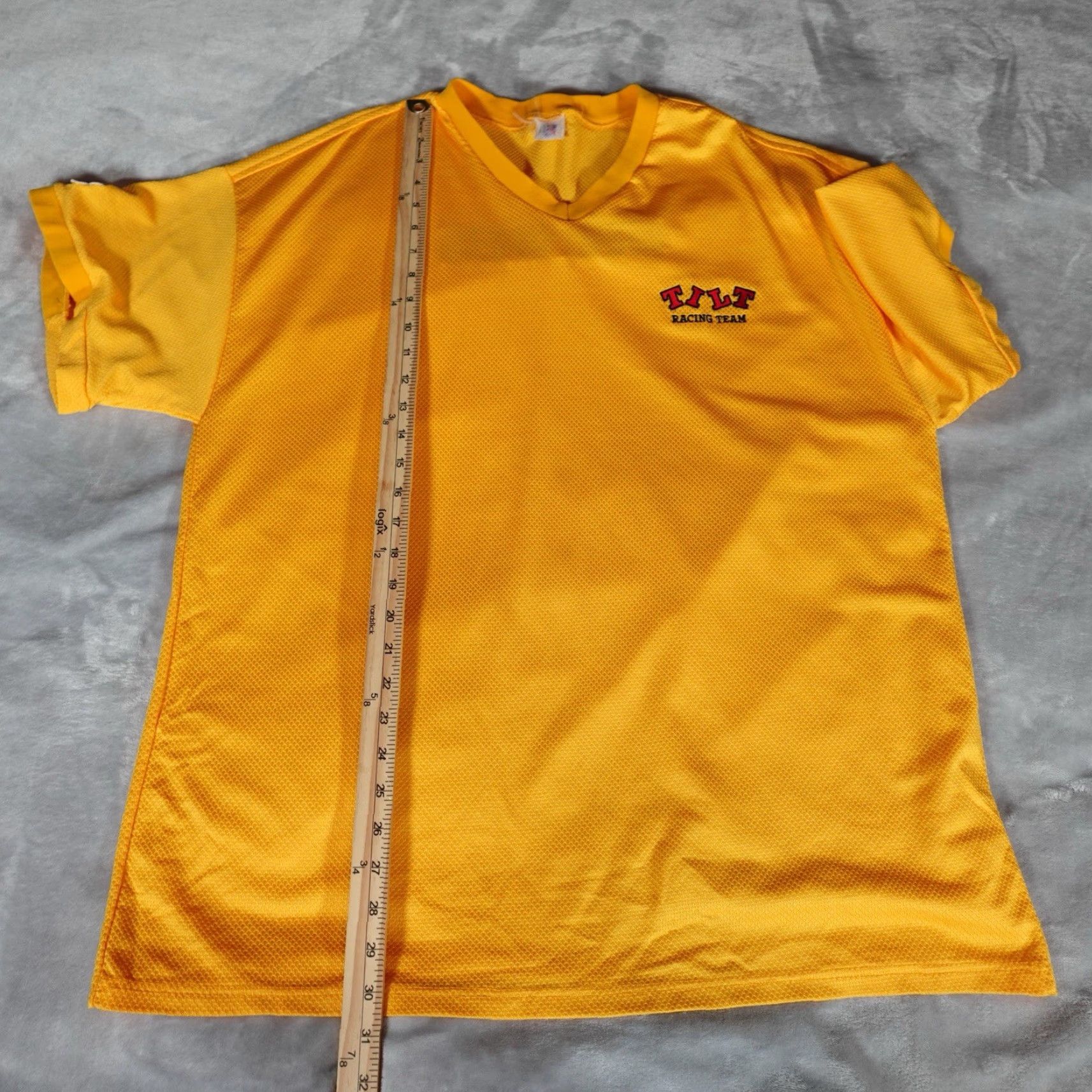 Russell Athletic VINTAGE Russell Athletic Tilt Racing Team Jersey Shirt Mens 2XL Slim Fit Gold 90s Racing Mens Size US XXL / EU 58 / 5 - 8 Thumbnail