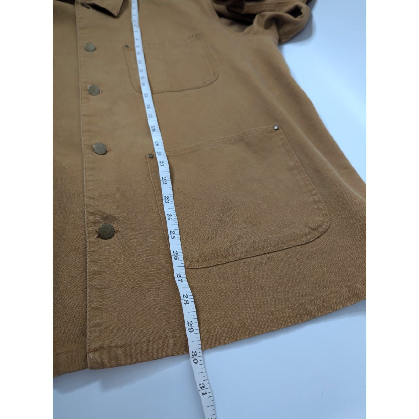 Vintage Stalworth Chore Shacket Coat Workwear Jacket Button-Down Brown 44 Mens Canvas Cotton Vintage No N/A Size US S / EU 44-46 / 1 - 7 Thumbnail