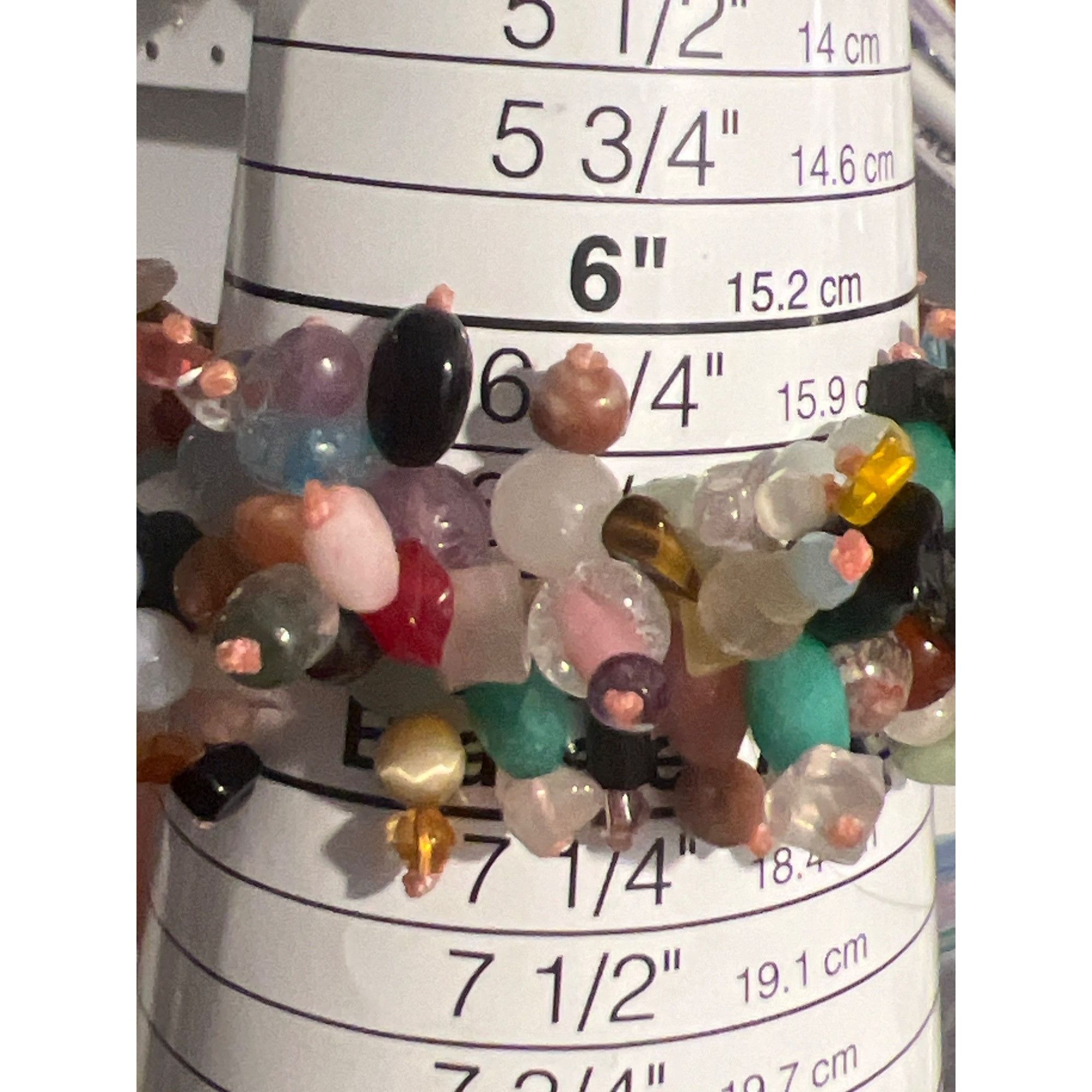 Other Multicolor Beaded Stretch Bracelet Mixed Gemstones Quarts Ja Size ONE SIZE - 5 Thumbnail