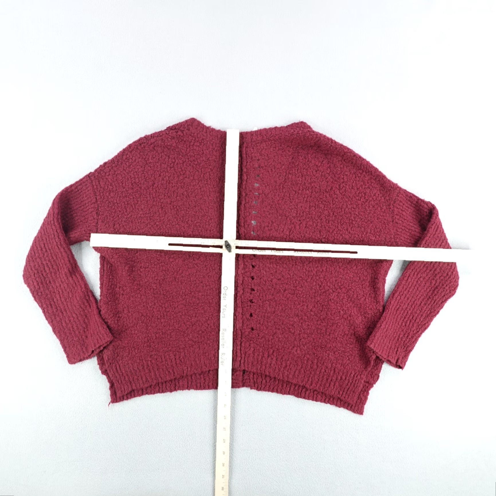 Free People VINTAGE Free People Women Sweater Cardigan Long Sleeve Casual Bohemian Oversized Red Small Size S / US 4 / IT 40 - 7 Thumbnail