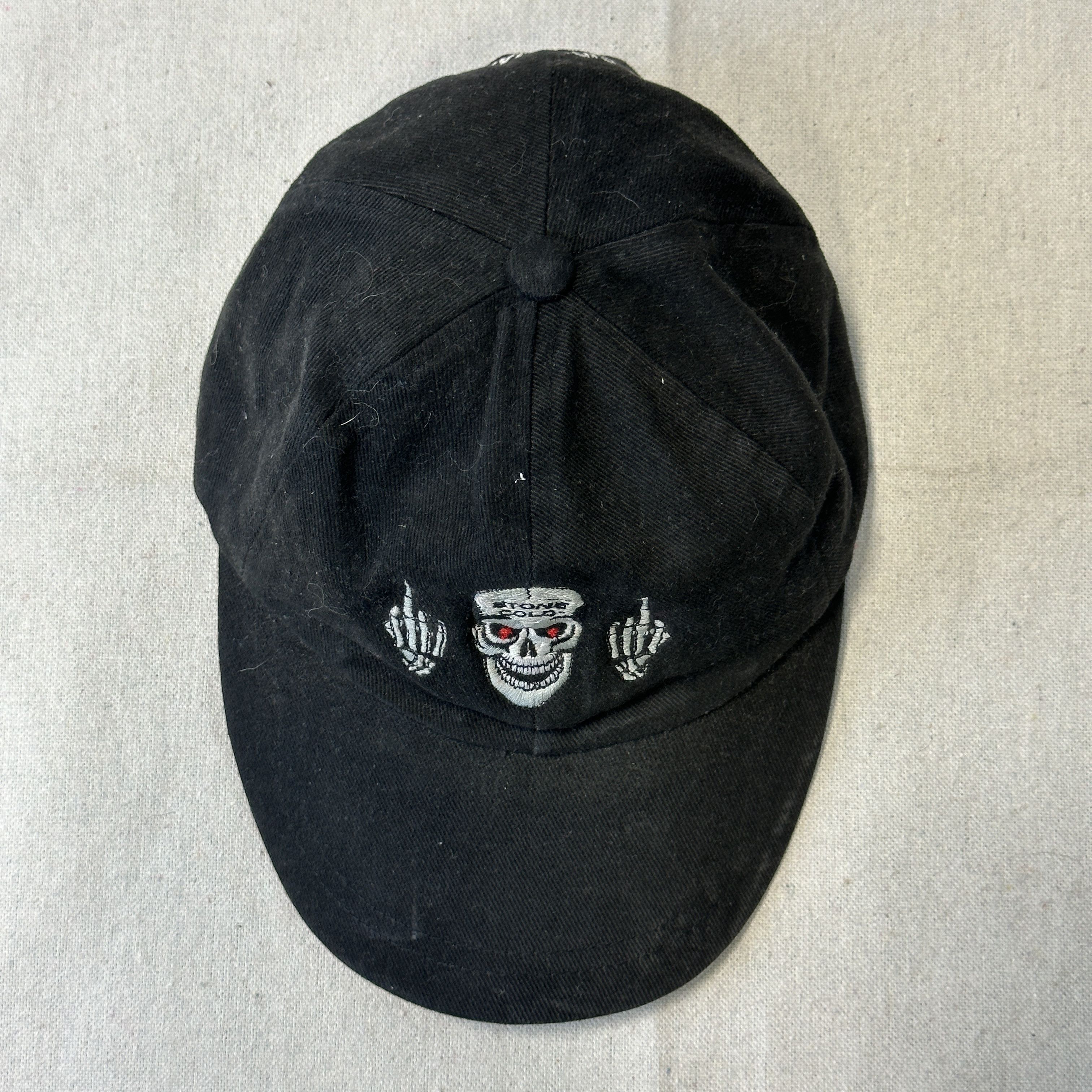 Other Vintage Stone Cold Skull Embroidered Baseball Cap Size One Size Size ONE SIZE - 3 Thumbnail