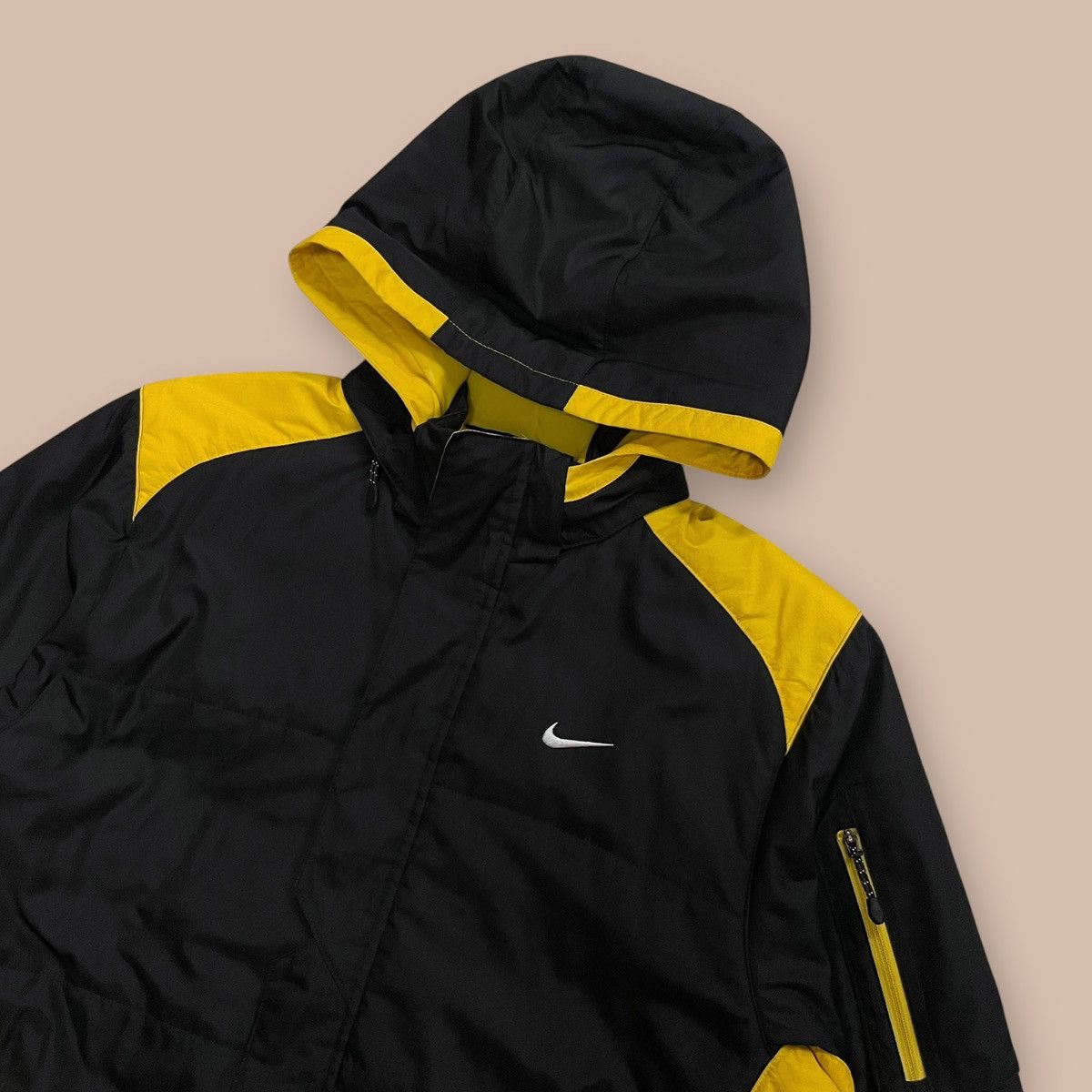 Nike OG 2000's Nike Fit Storm Black&Yellow Hoodie Size US L / EU 52-54 / 3 - 4 Thumbnail