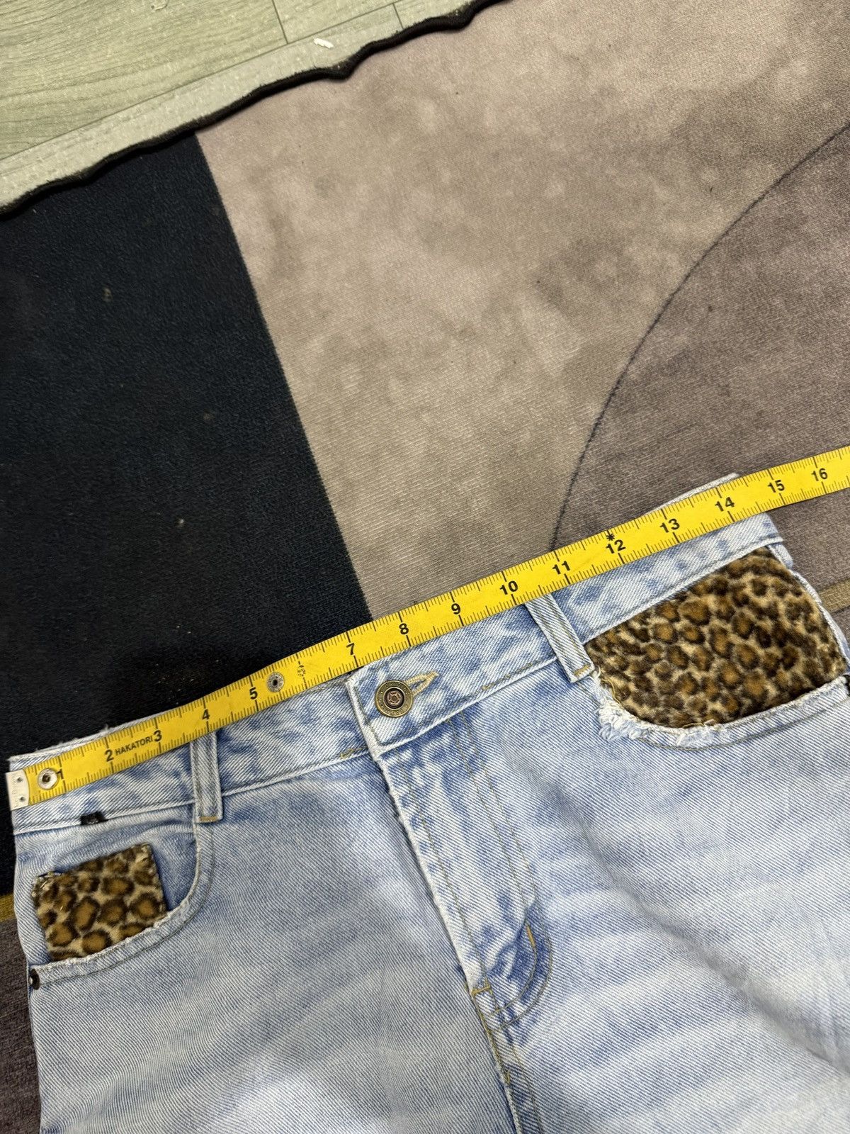 If Six Was Nine JASSIE FLARE LEO PARD IFSIX DENIM PANTS Size US 29 - 9 Thumbnail